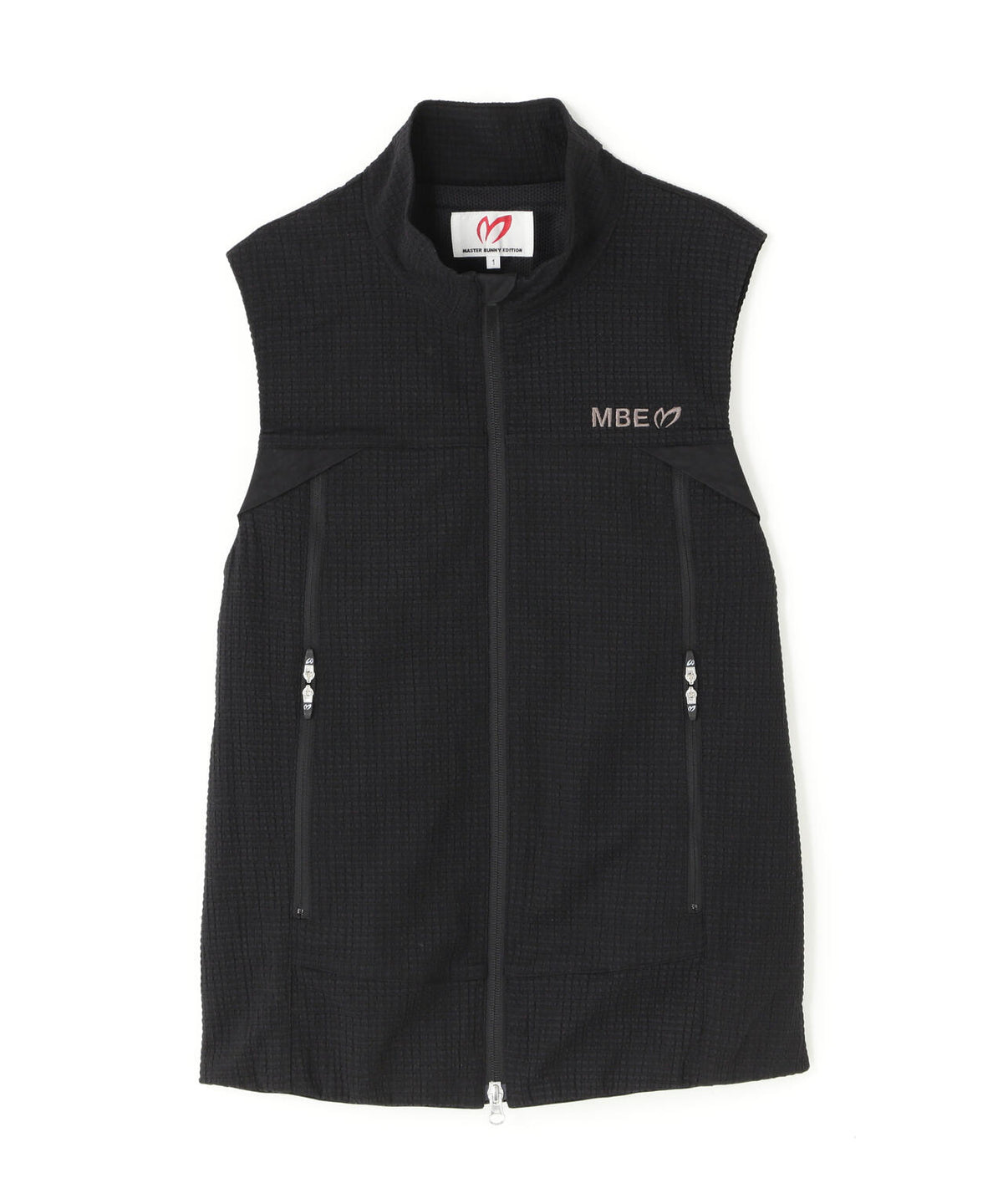 ミアチェックジャガードフルジップスタンドベスト (WOMENS)