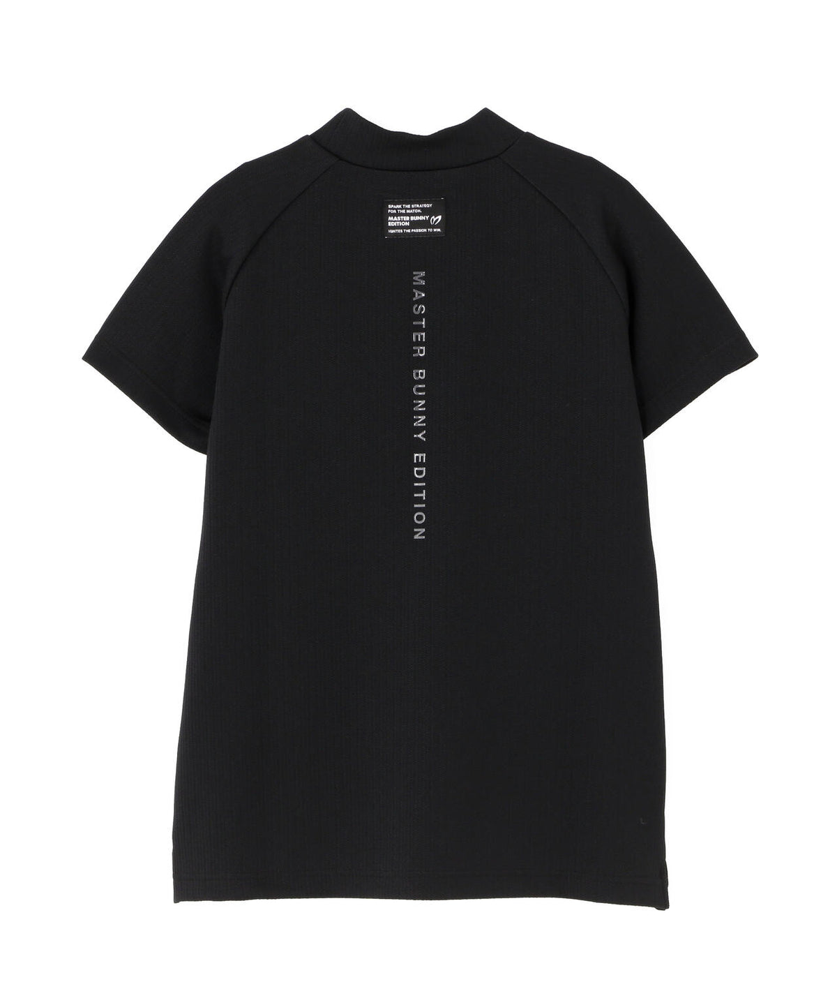 へリンボンストライプ半袖モックネックカットソー (WOMENS)