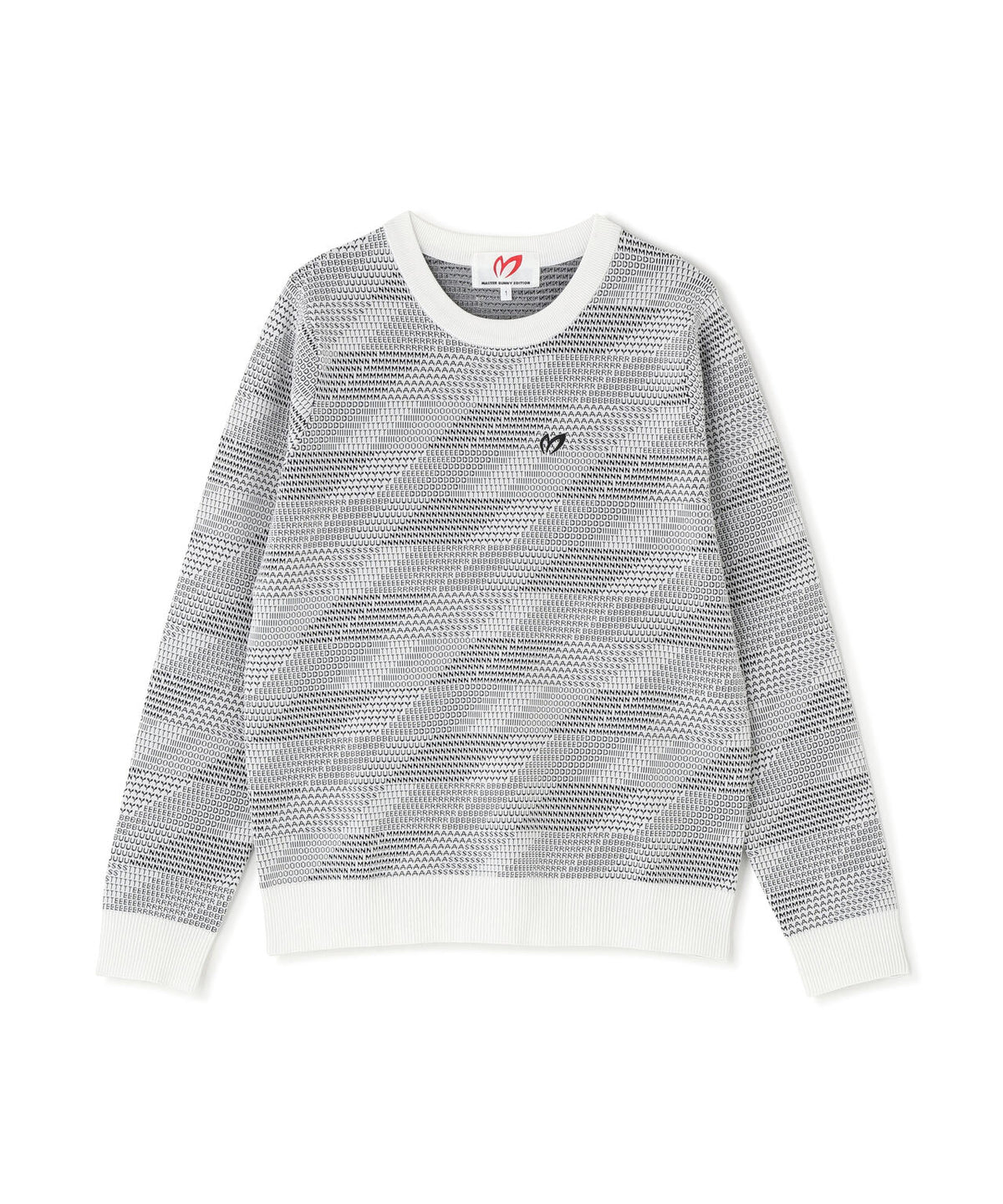 Wジャガードクルーネックニットプルオーバー (WOMENS)