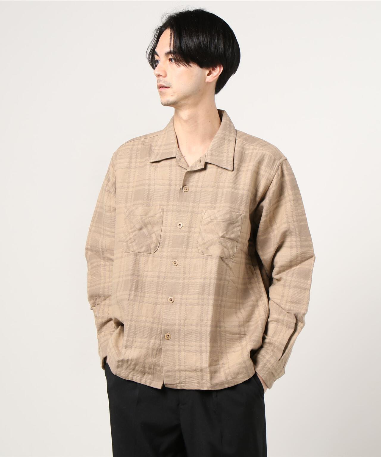 MANASTASH/マナスタッシュ DOBBY OPEN COLLAR SHIRT