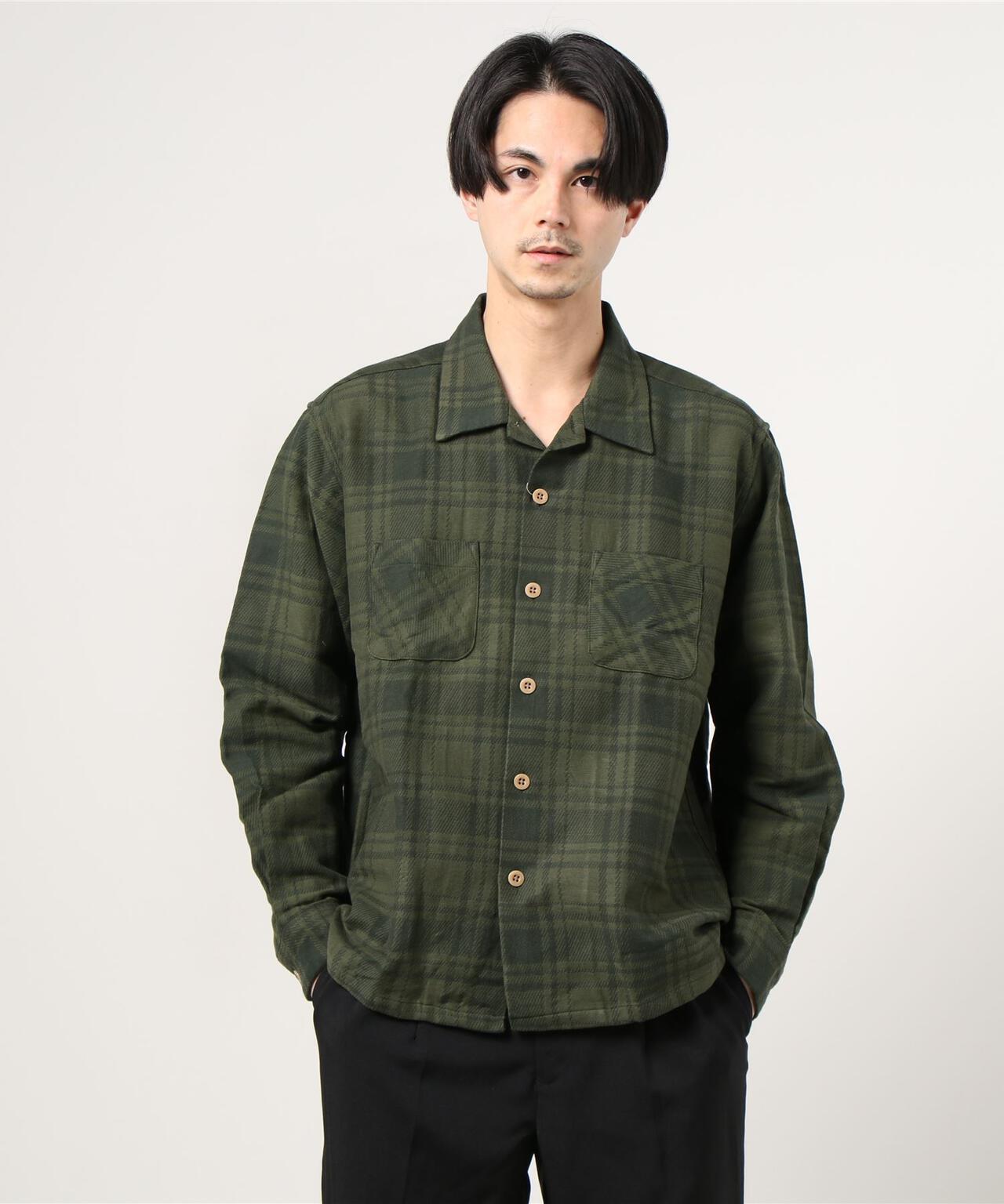 MANASTASH/マナスタッシュ DOBBY OPEN COLLAR SHIRT