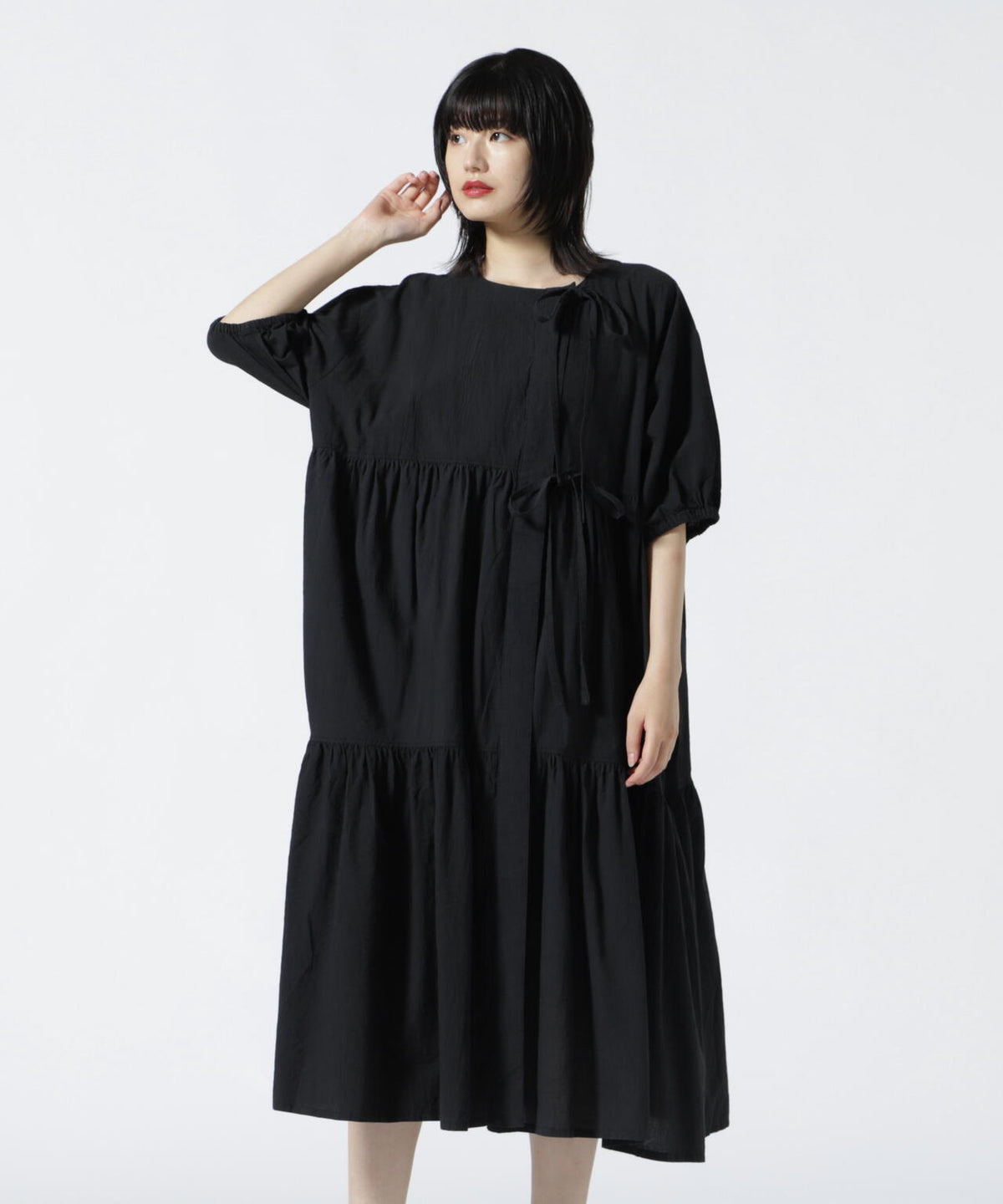 MANASTASH/マナスタッシュ カシュクールティアードワンピース