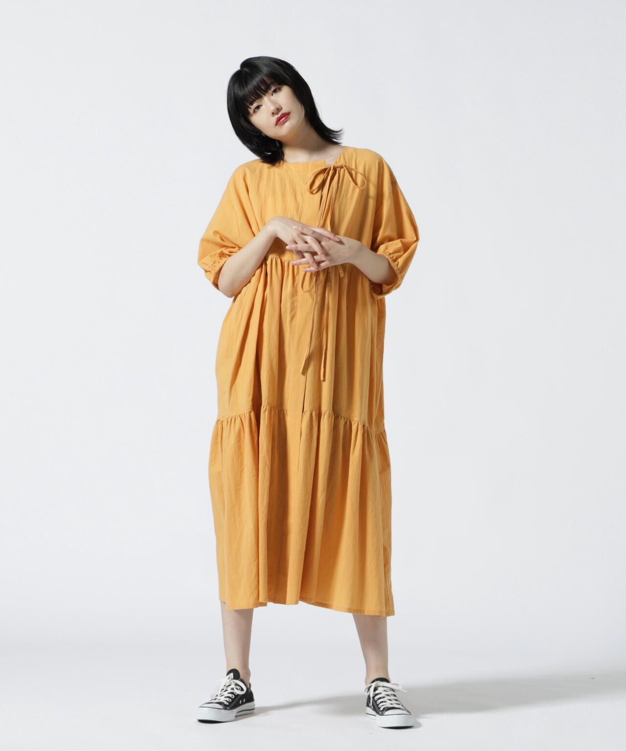 MANASTASH/マナスタッシュ カシュクールティアードワンピース