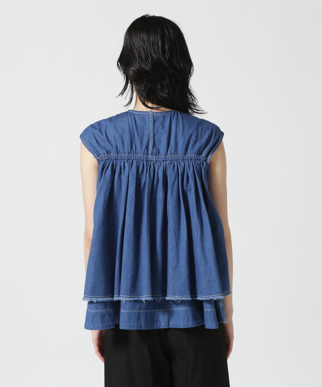 RHODOLIRION/ロドリリオン FRILL TOPS DENIM