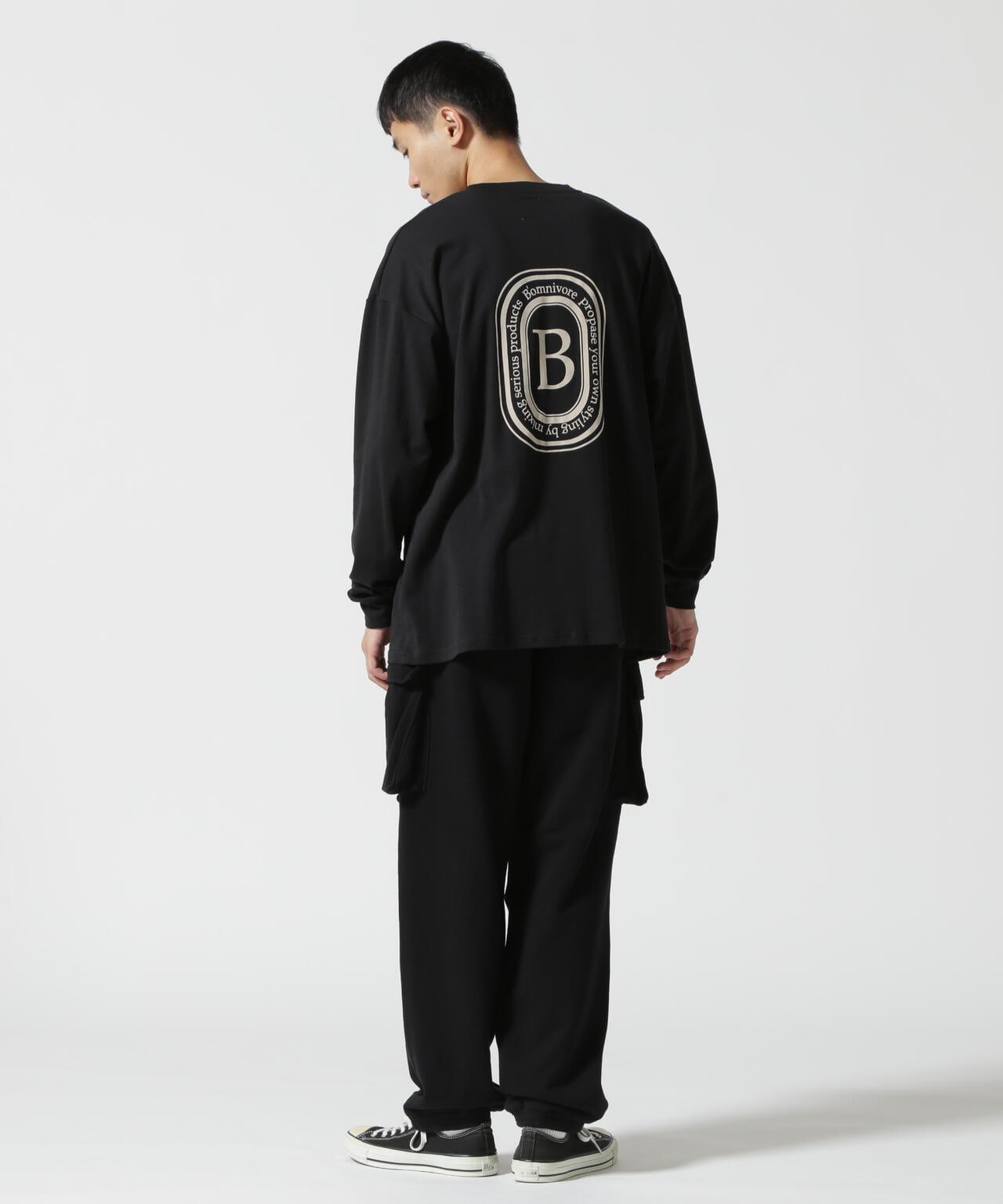 B omnivore/ビーオムニボー LOGO L/S Tee
