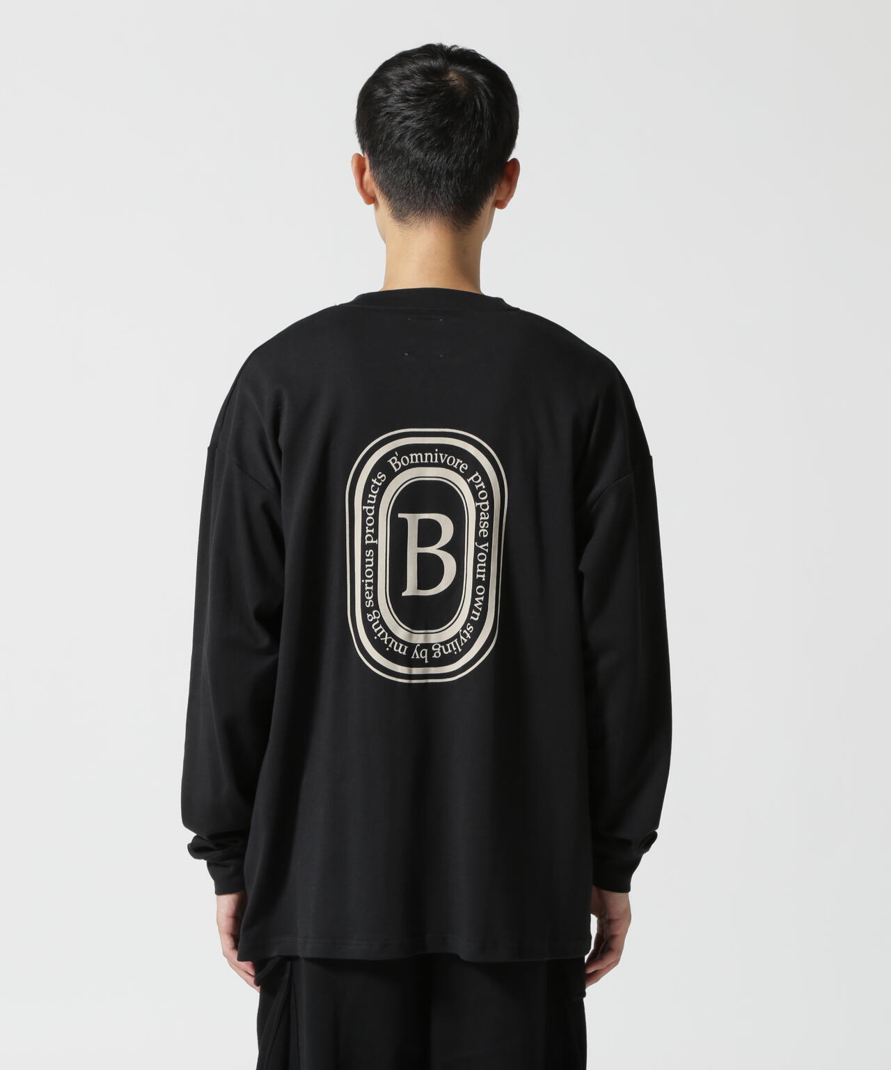 B omnivore/ビーオムニボー LOGO L/S Tee