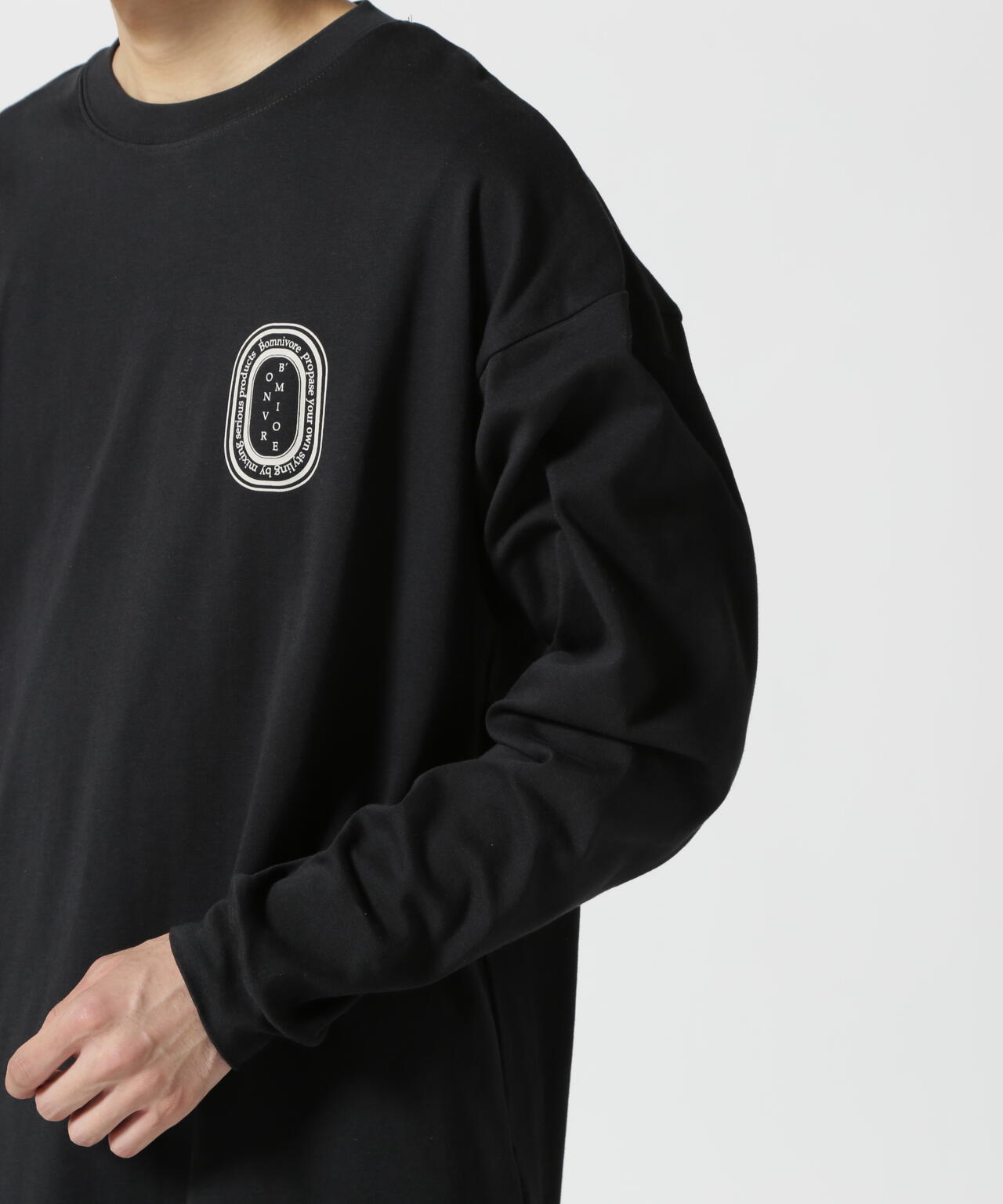 B omnivore/ビーオムニボー LOGO L/S Tee