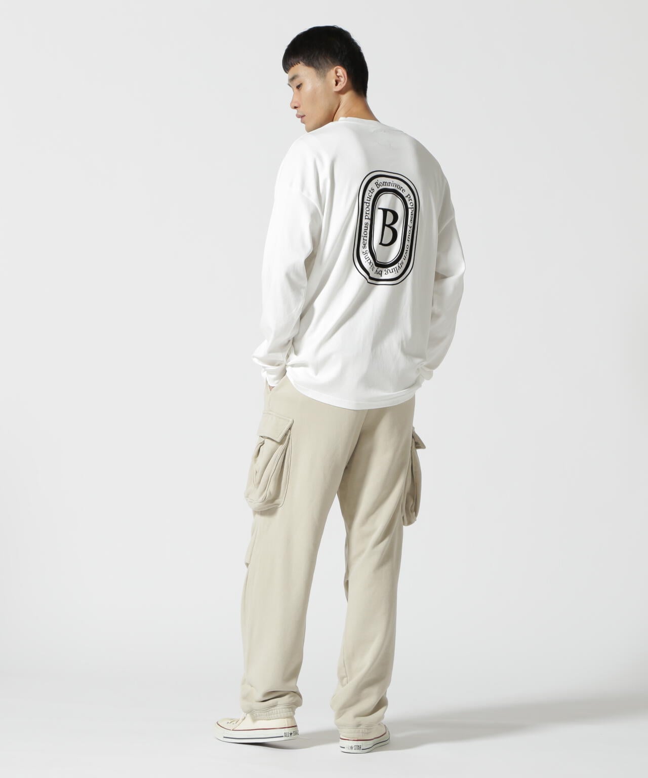 B omnivore/ビーオムニボー LOGO L/S Tee