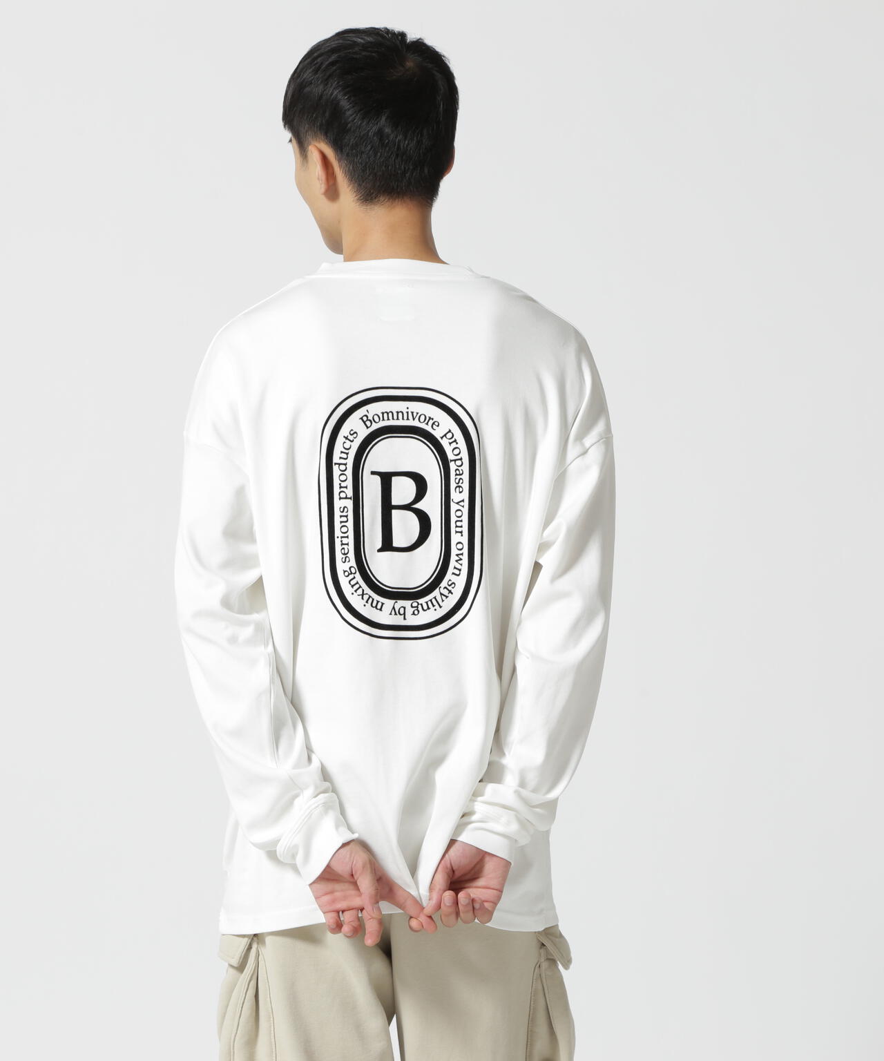 B omnivore/ビーオムニボー LOGO L/S Tee