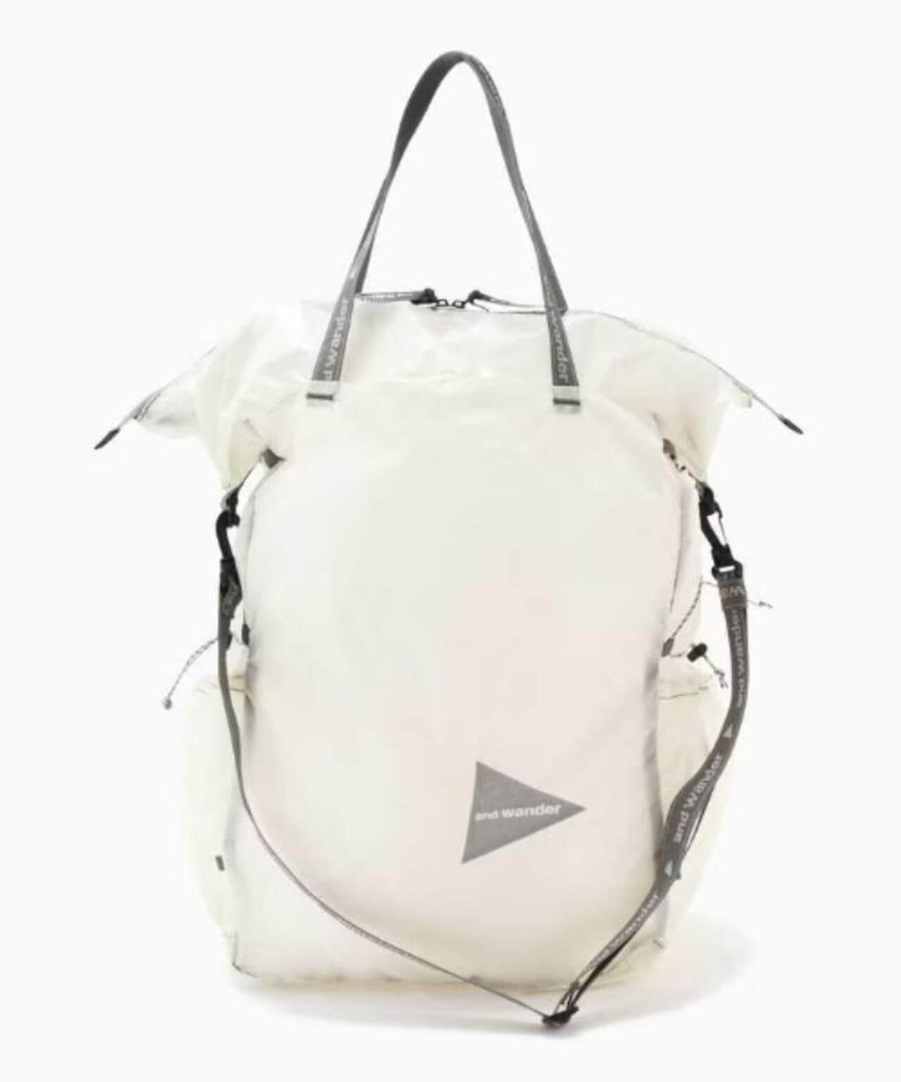and wander/アンドワンダー sil tote bag シルトートバッグ 5743975113