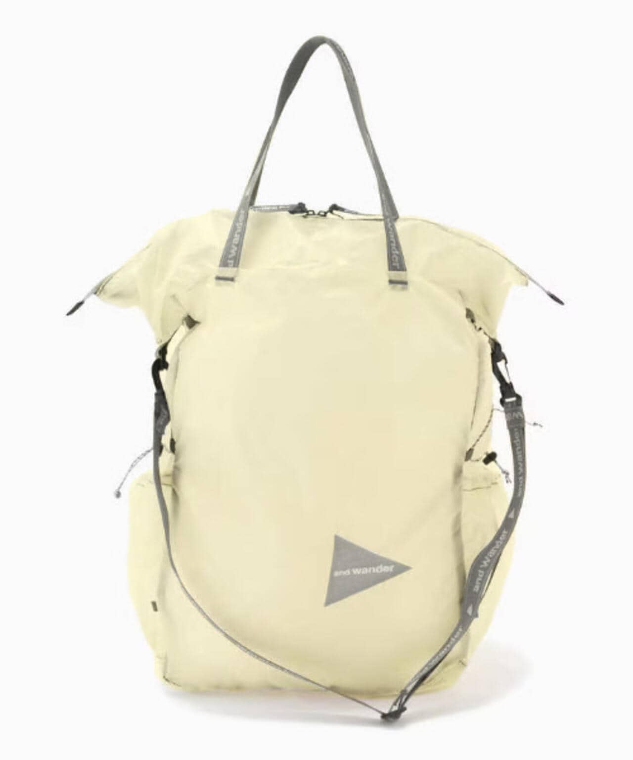 and wander/アンドワンダー sil tote bag シルトートバッグ