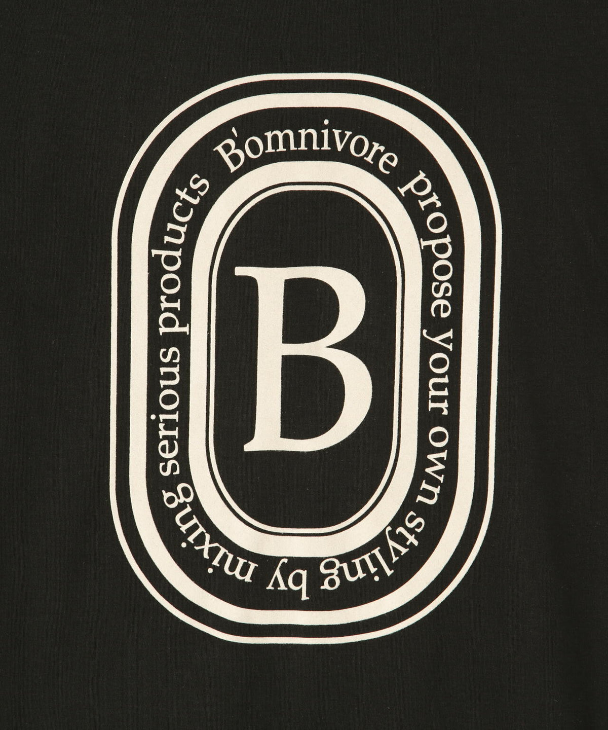 B omnivore/ビーオムニボー LOGO S/S Tee