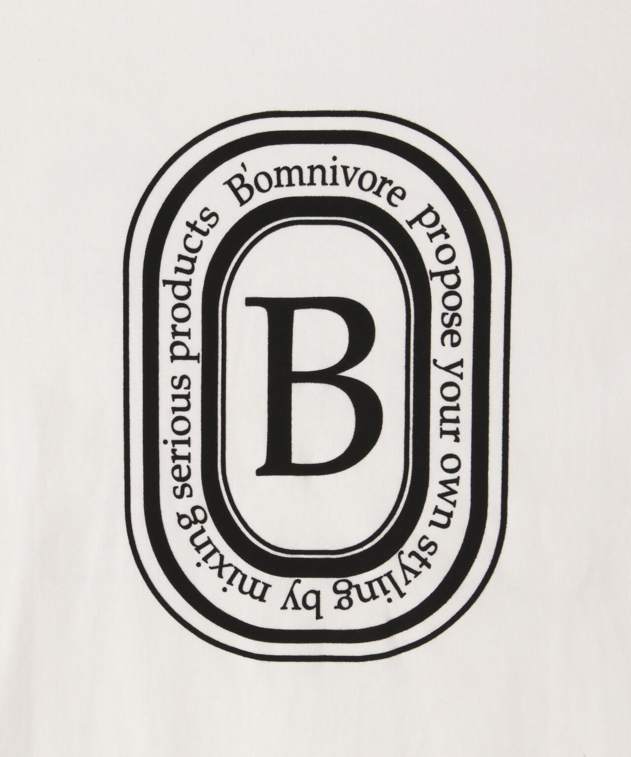 B omnivore/ビーオムニボー LOGO S/S Tee