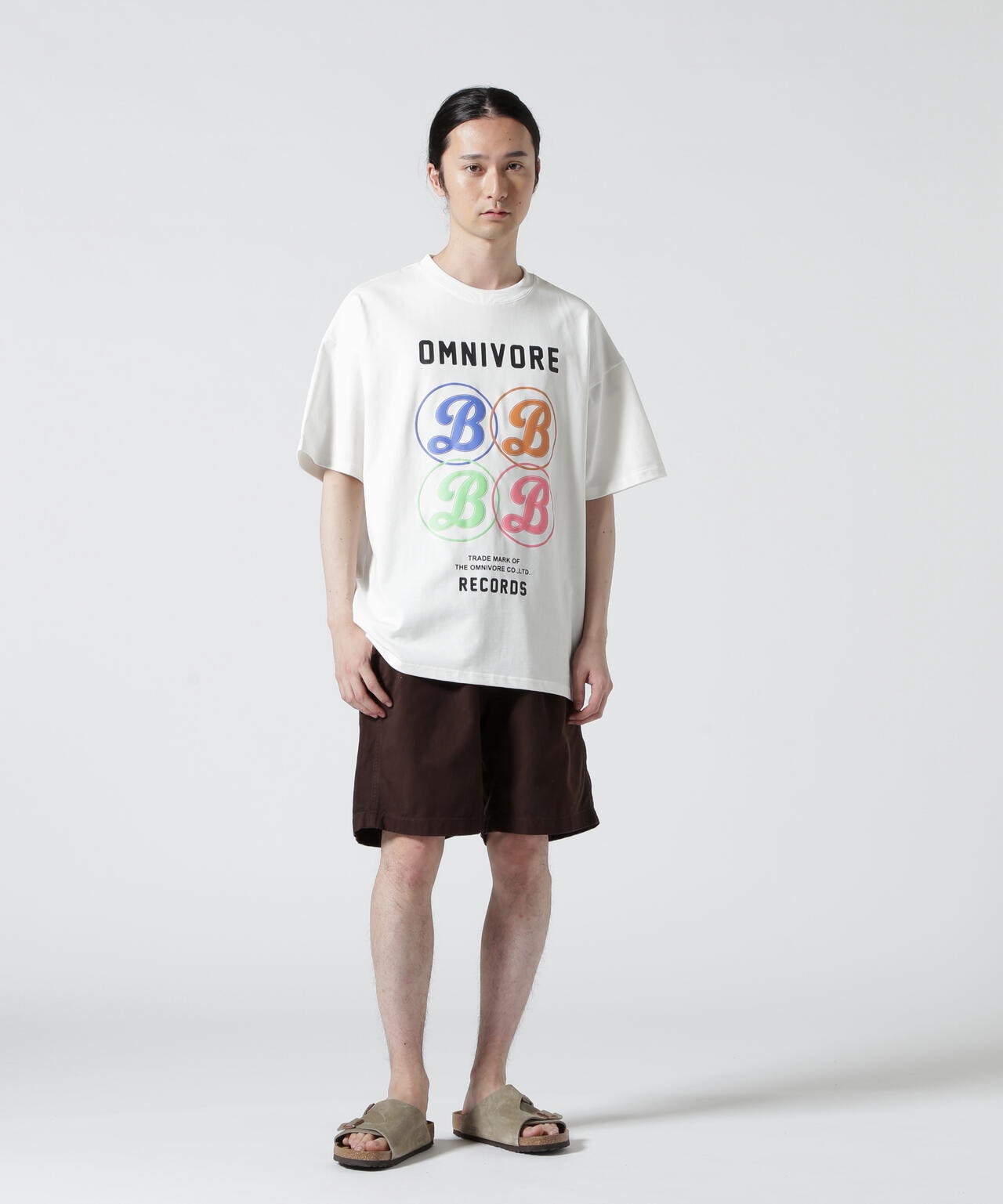 B omnivore/ビーオムニボー RECORD S/S TEE
