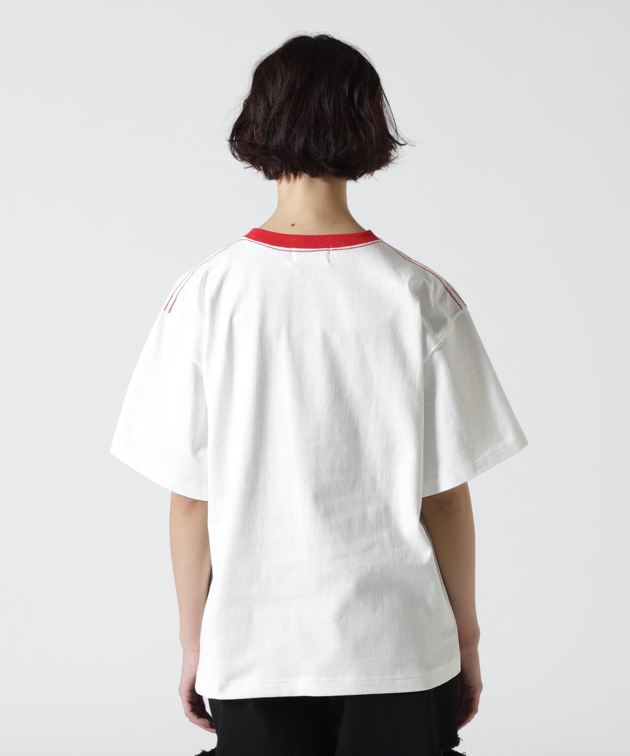 SOGLIA/ソリア OPEN END SOLID TEE リンガーティー
