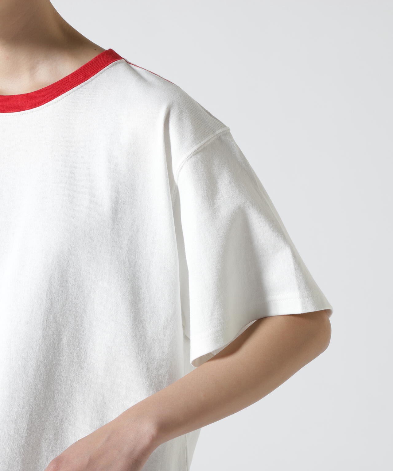 SOGLIA/ソリア OPEN END SOLID TEE リンガーティー