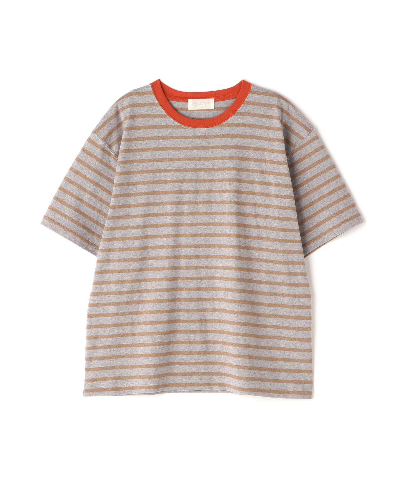 SOGLIA/ソリア OPEN END BORDER TEE リンガーボーダーT