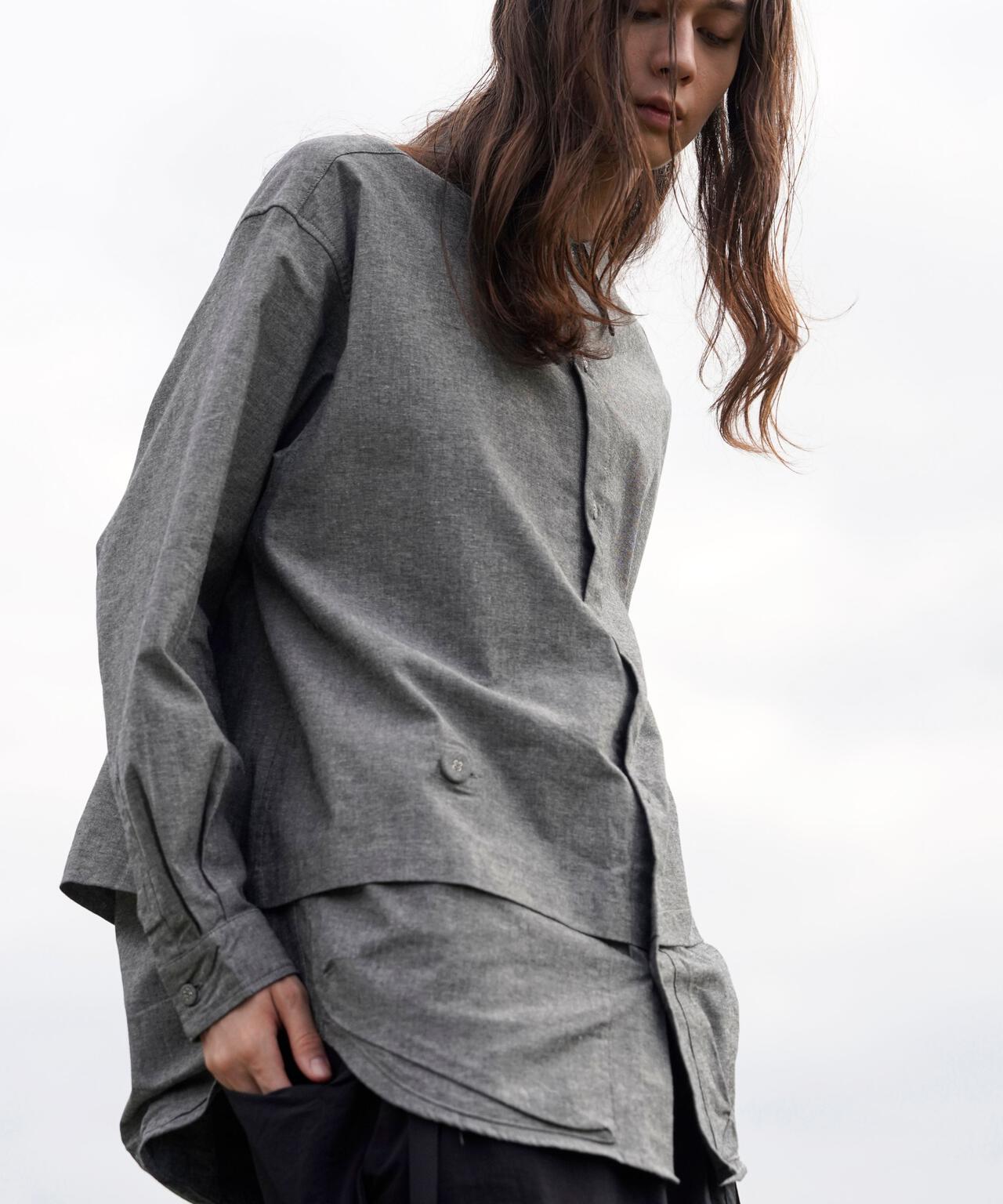 CMF OUTDOOR GARMENT/シーエムエフ アウトドアガーメント 別注newspaper shirt