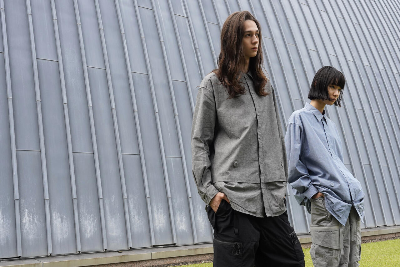 CMF OUTDOOR GARMENT/シーエムエフ アウトドアガーメント 別注newspaper shirt