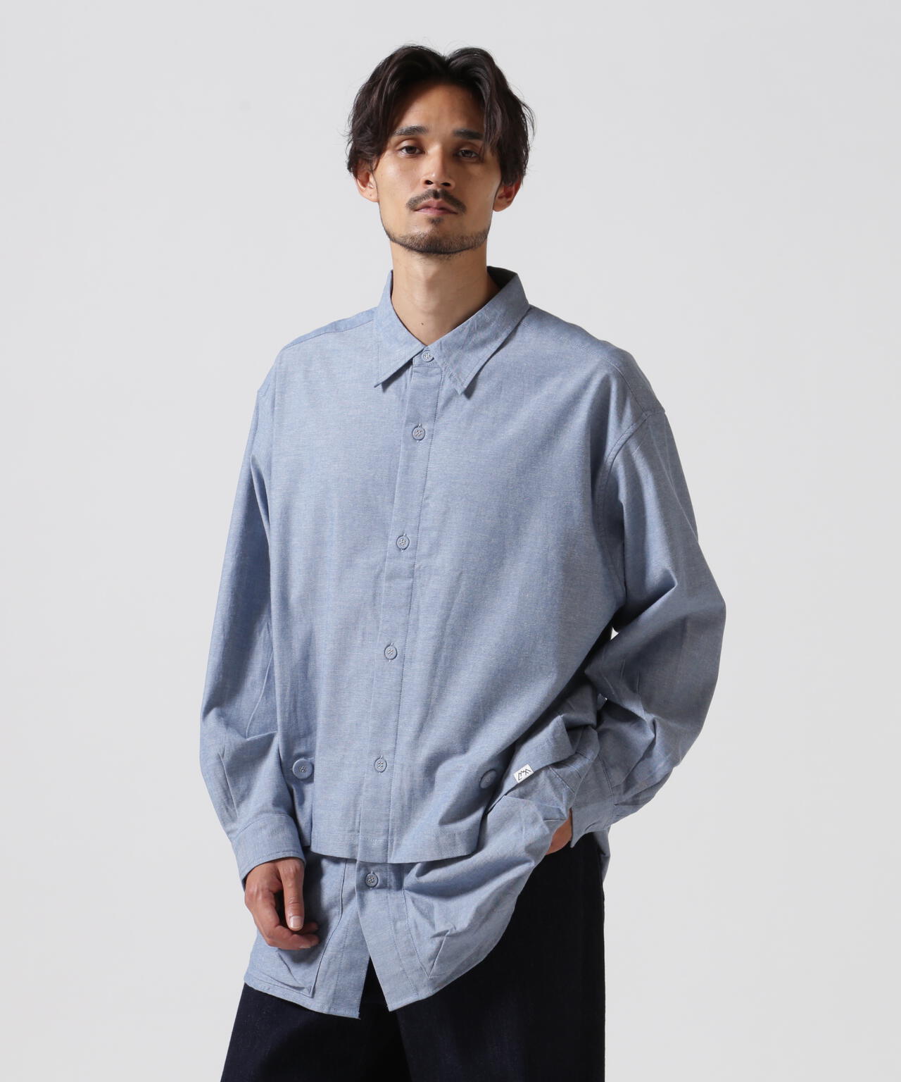 CMF OUTDOOR GARMENT/シーエムエフ アウトドアガーメント 別注newspaper shirt