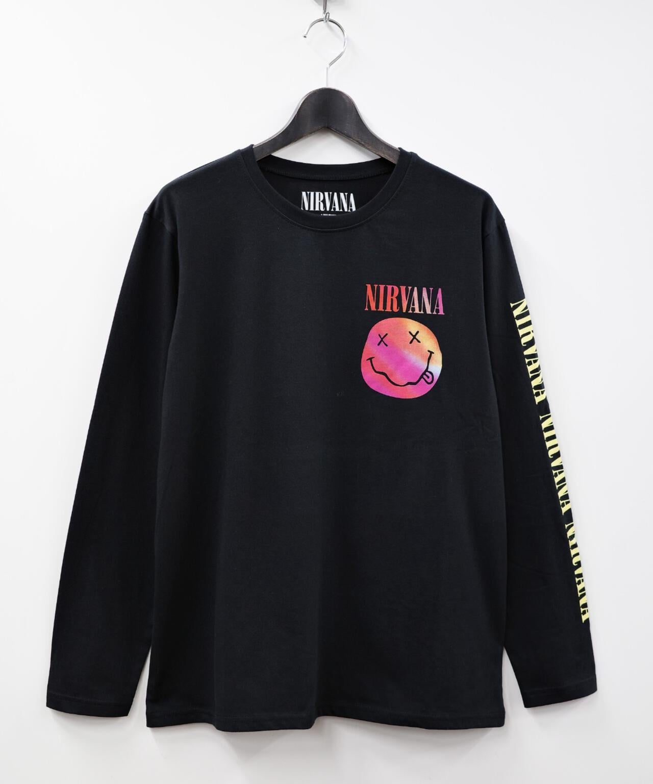 NIRVANA/ニルヴァーナ GRADIENT HAPPY FACE L/S TEE ロンT