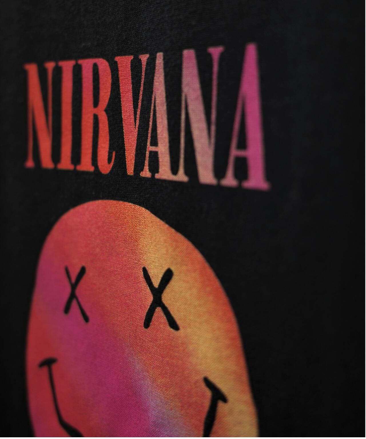 NIRVANA/ニルヴァーナ GRADIENT HAPPY FACE L/S TEE ロンT