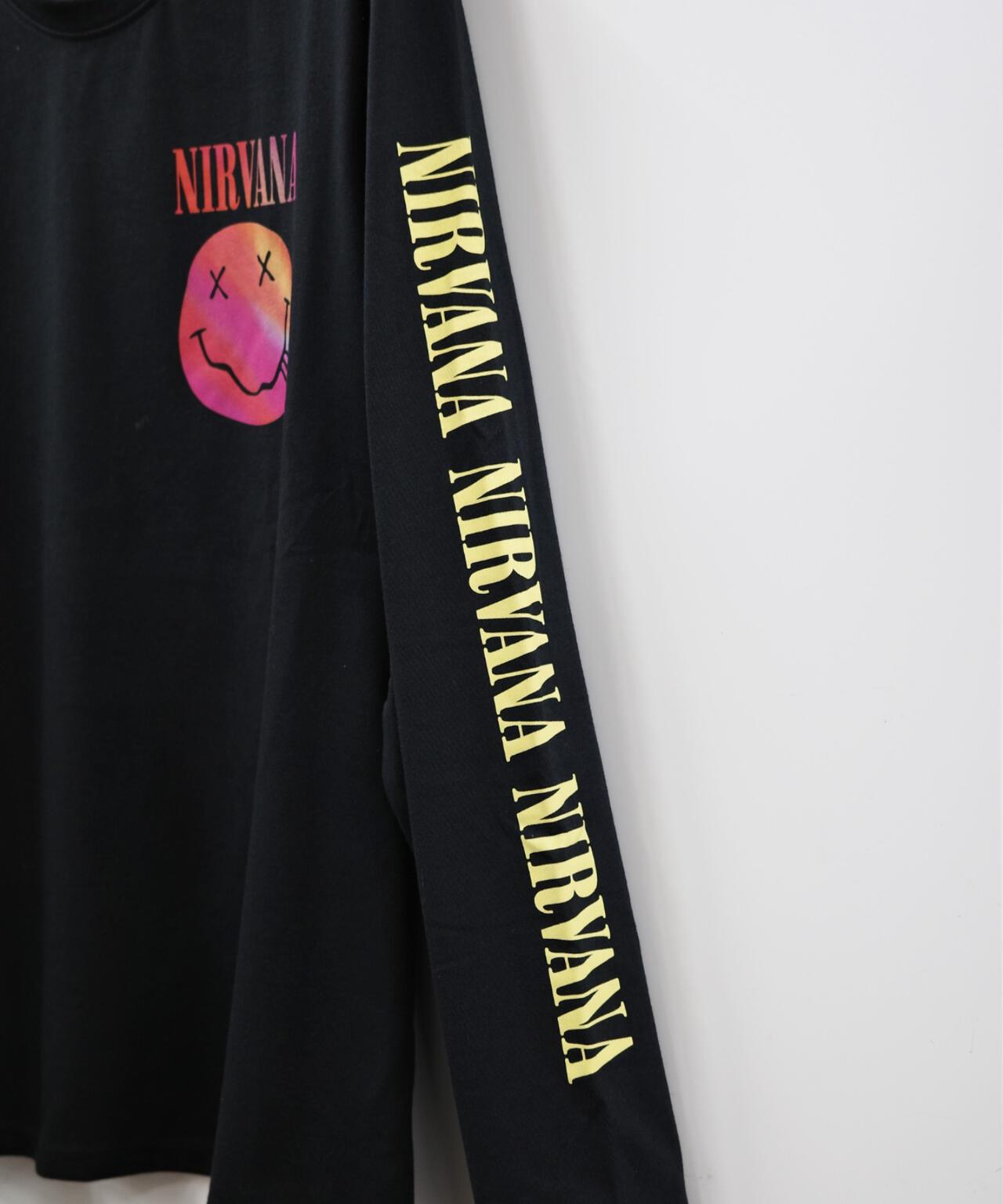 NIRVANA/ニルヴァーナ GRADIENT HAPPY FACE L/S TEE ロンT