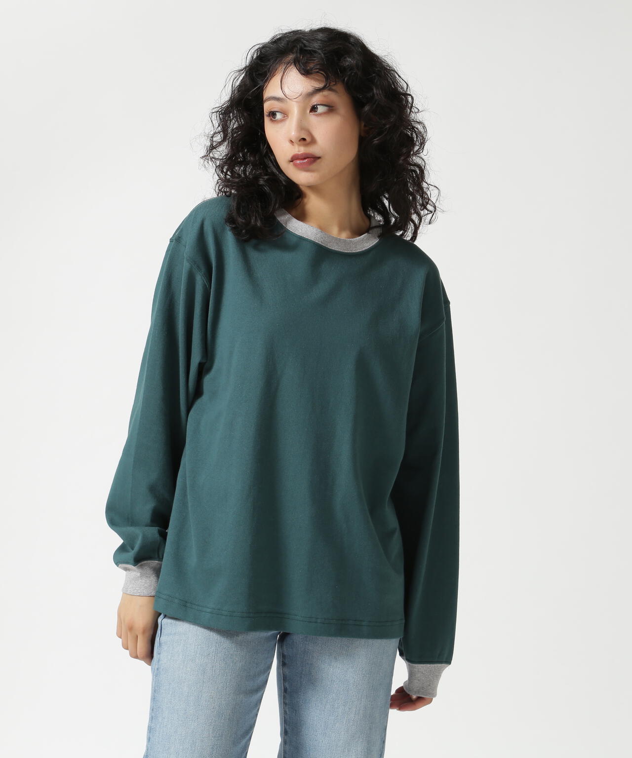 SOGLIA/ソリア OPEN END SOLID LONG SLEEVE T リンガーT