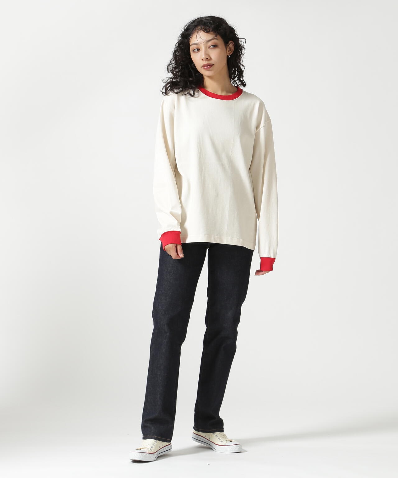 SOGLIA/ソリア OPEN END SOLID LONG SLEEVE T リンガーT