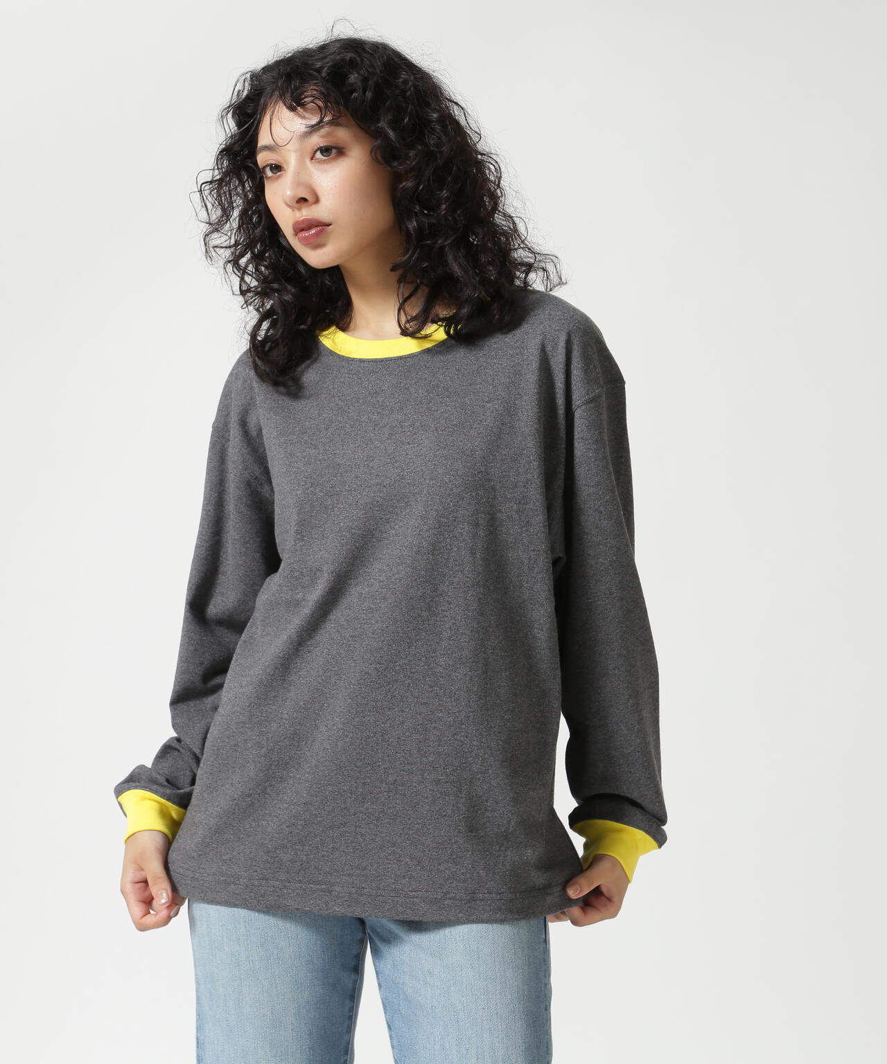 SOGLIA/ソリア OPEN END SOLID LONG SLEEVE T リンガーT