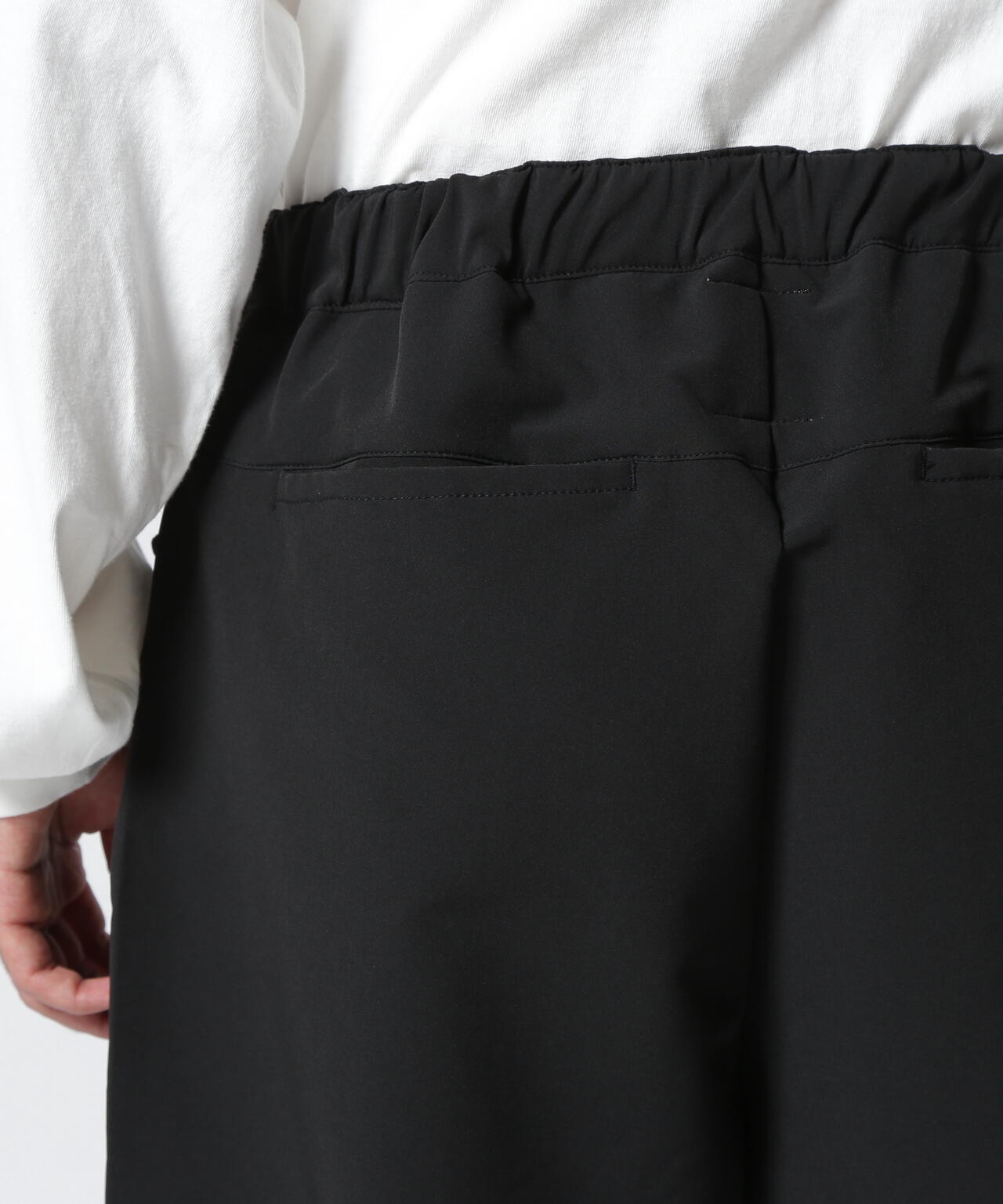 B omnivore STRETCH POLYESTER BALLOON TACK PANTS