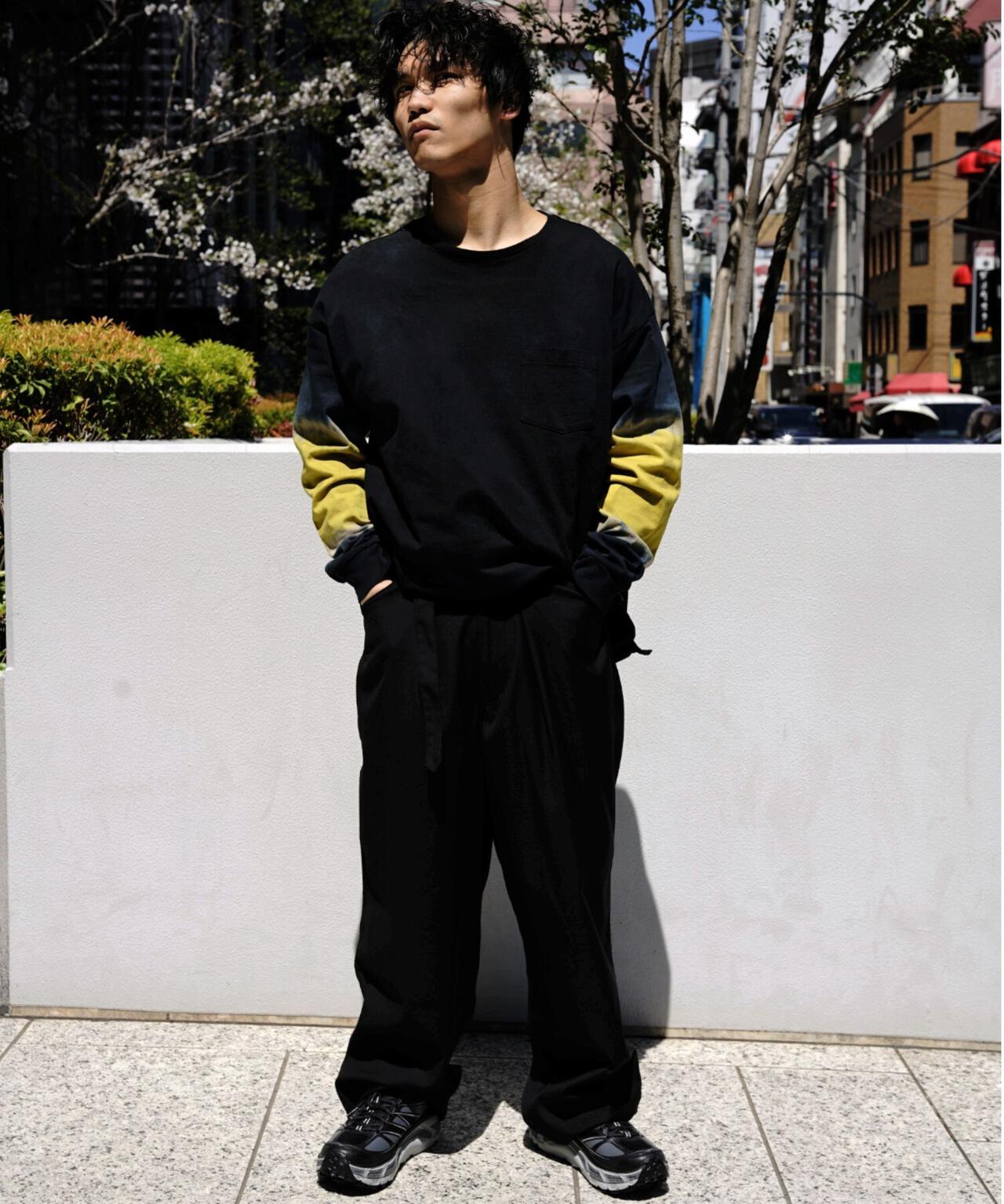 B omnivore/ビーオムニボー TR BELT LOOSE PANTS
