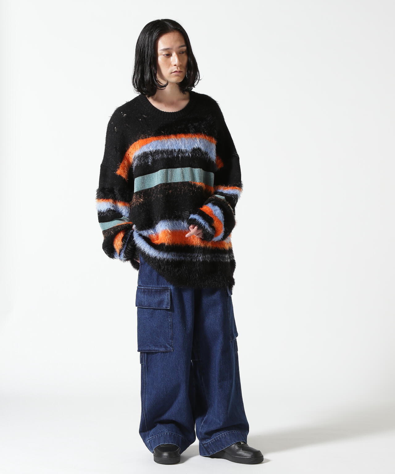 B omnivore/ビーオムニボー DENIM CARGO PANTS