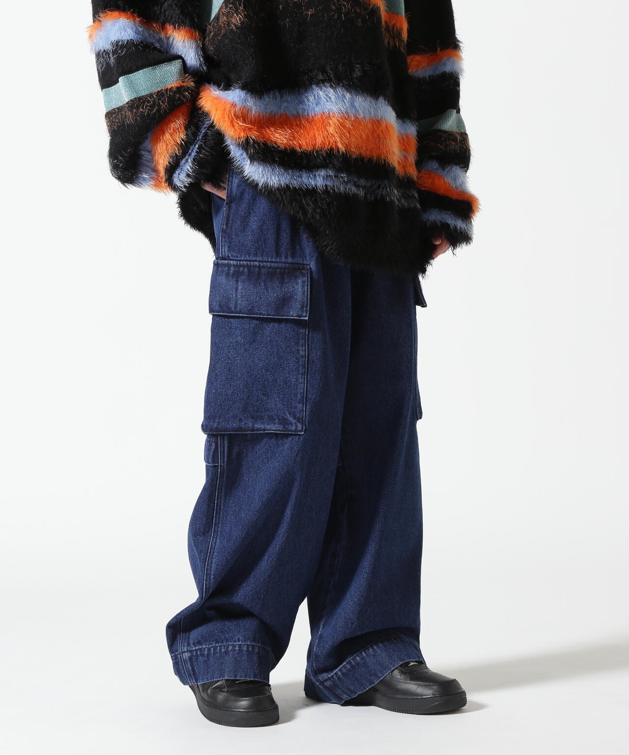B omnivore/ビーオムニボー DENIM CARGO PANTS