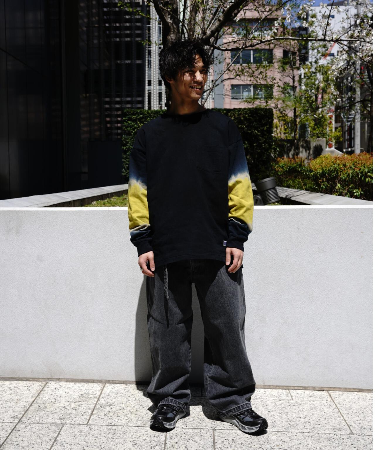 B omnivore/ビーオムニボー DENIM BELT LOOSE PANTS