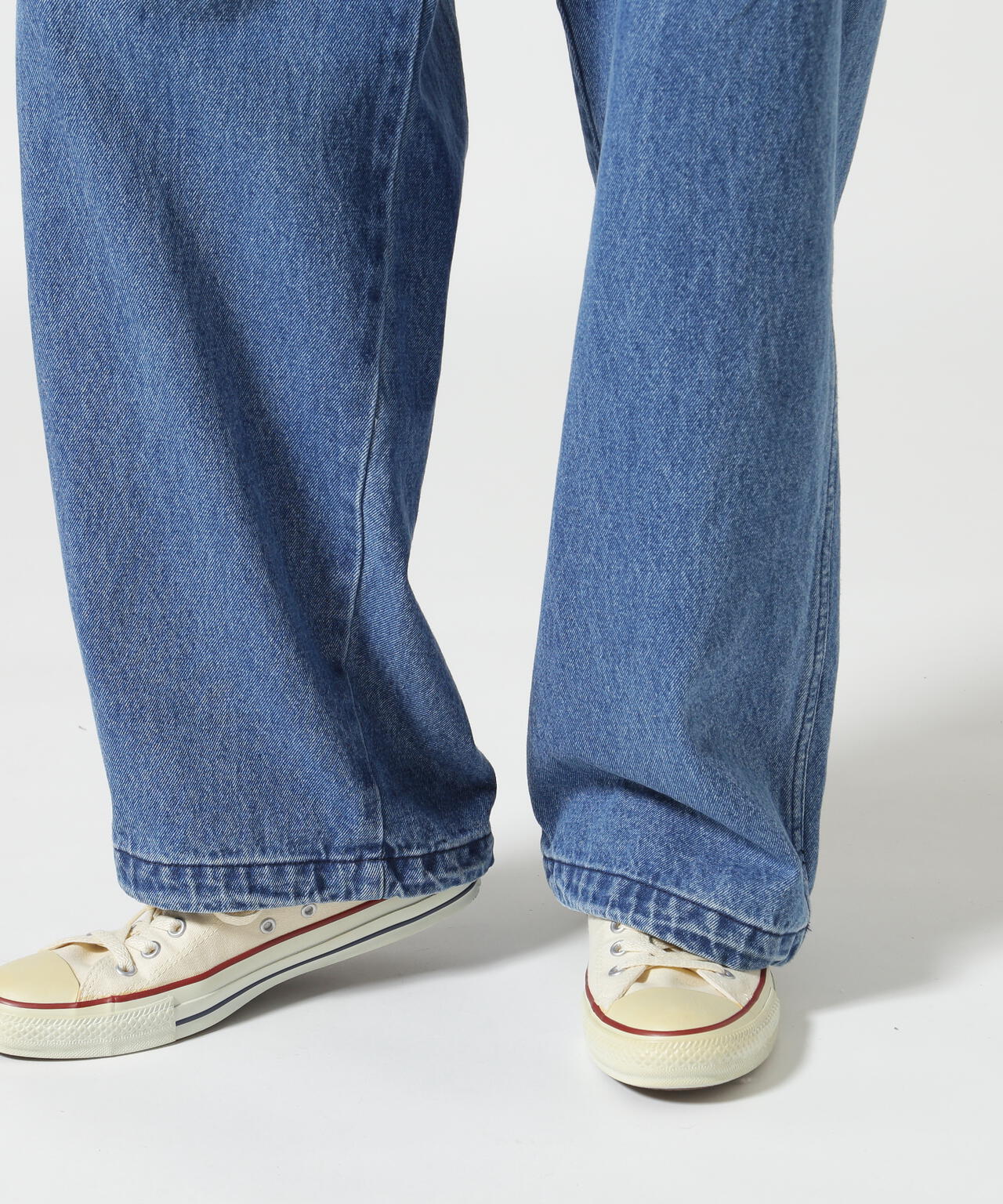 B omnivore/ビーオムニボー DENIM BELT LOOSE PANTS