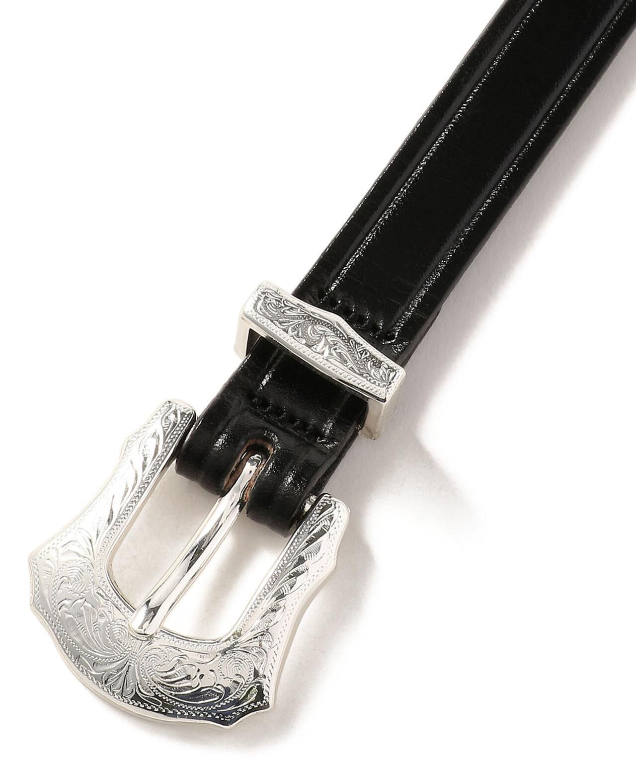 TORY LEATHER 3/4 inch 3-Piece Silver Buckle Set Belt