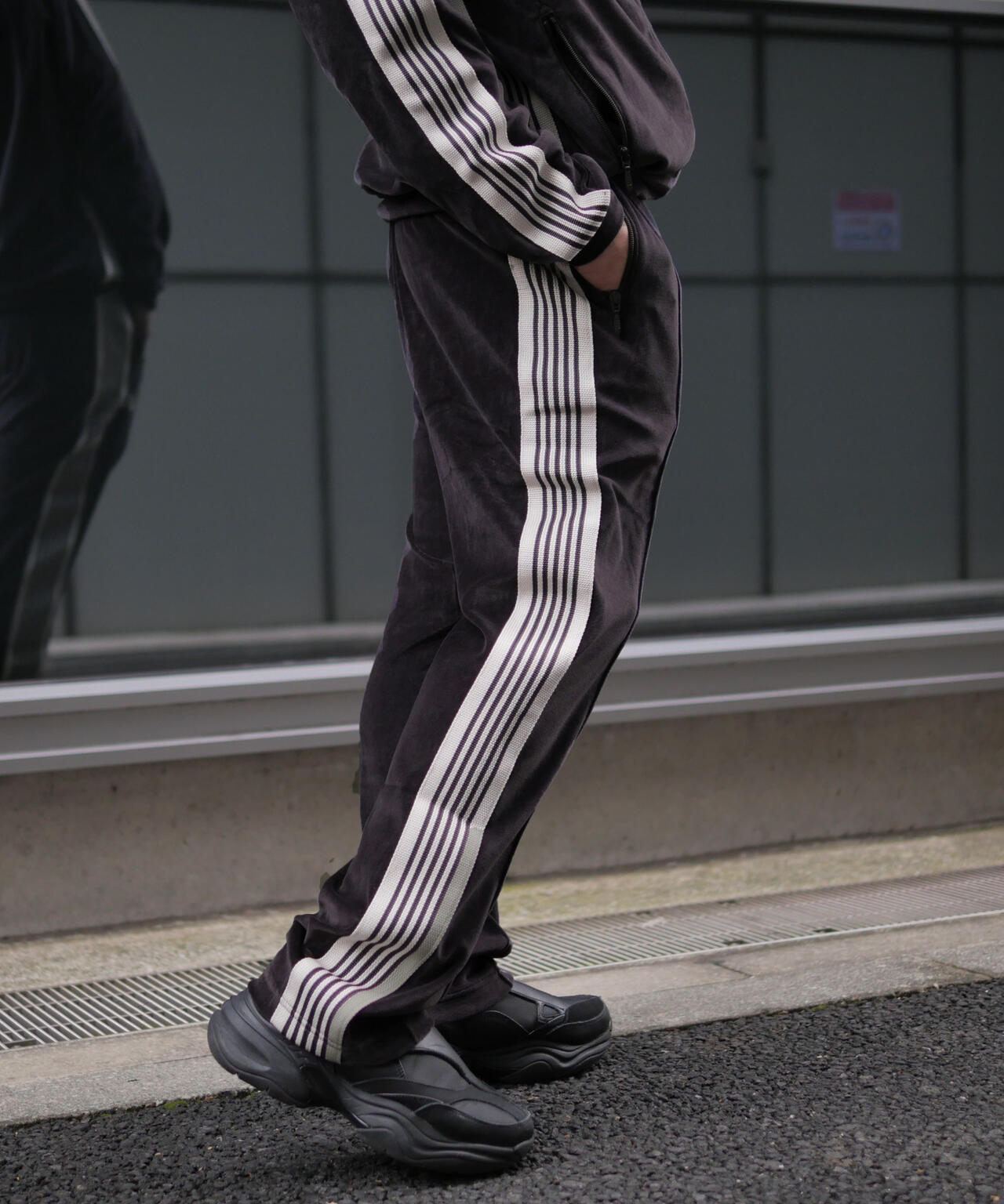 Needles/ニードルズ Narrow Track Pant - C/PE Velour