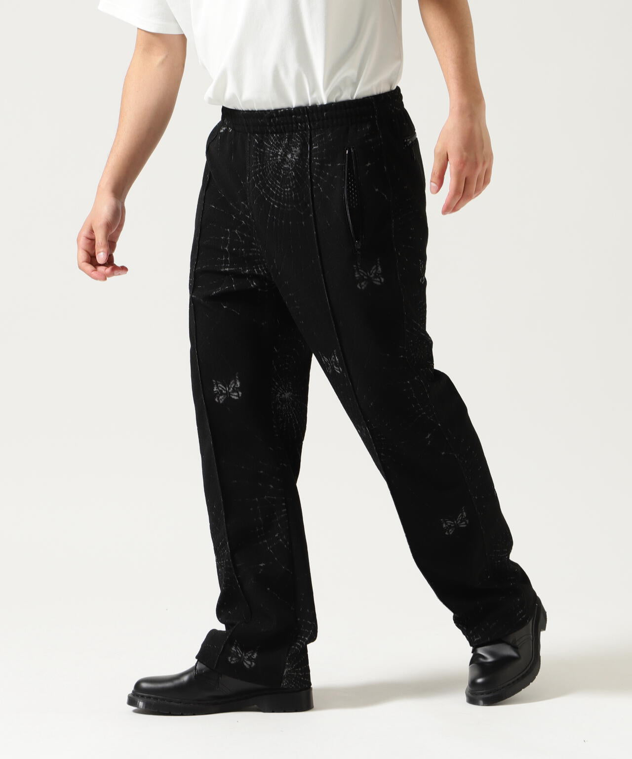 Needles/ニードルズ Track Pant-Pile Jacquard Spider Web