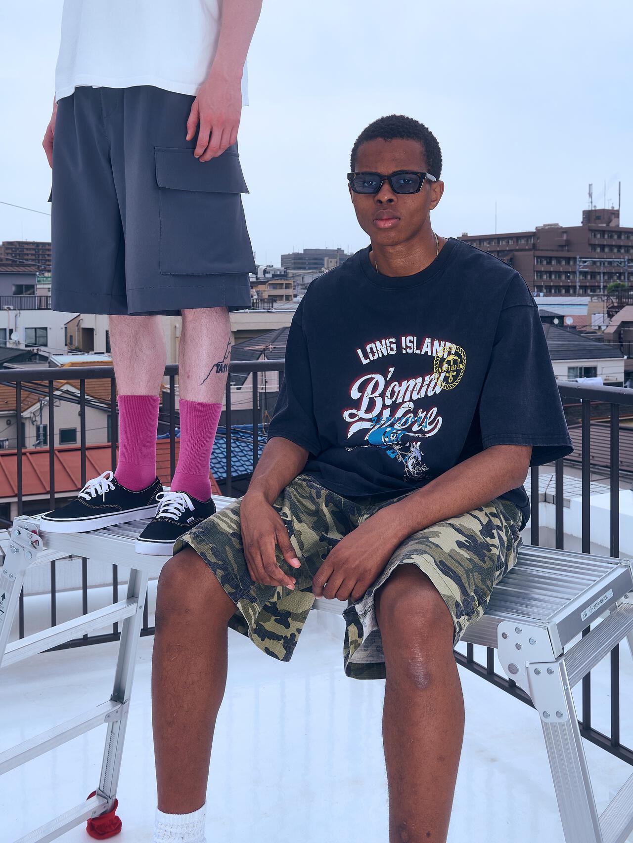 B omnivore/ビーオムニボー RIP STOP CARGO SHORTS リップストップカーゴショーツ