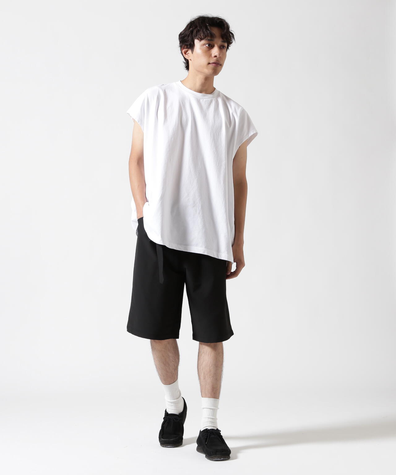 B omnivore/ビーオムニボー PS BELT SHORTS PSベルトショーツ