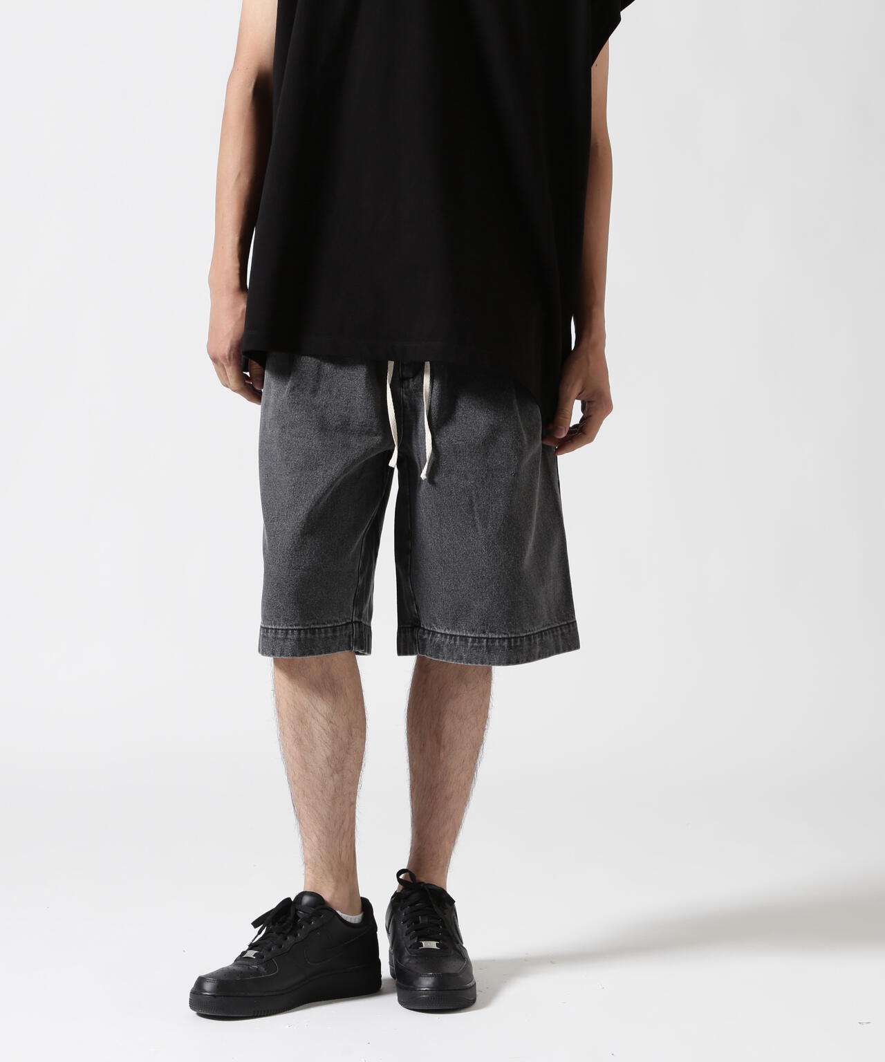 B omnivore/ビーオムニボー DENIM WIDE SHORTS デニムワイドショーツ