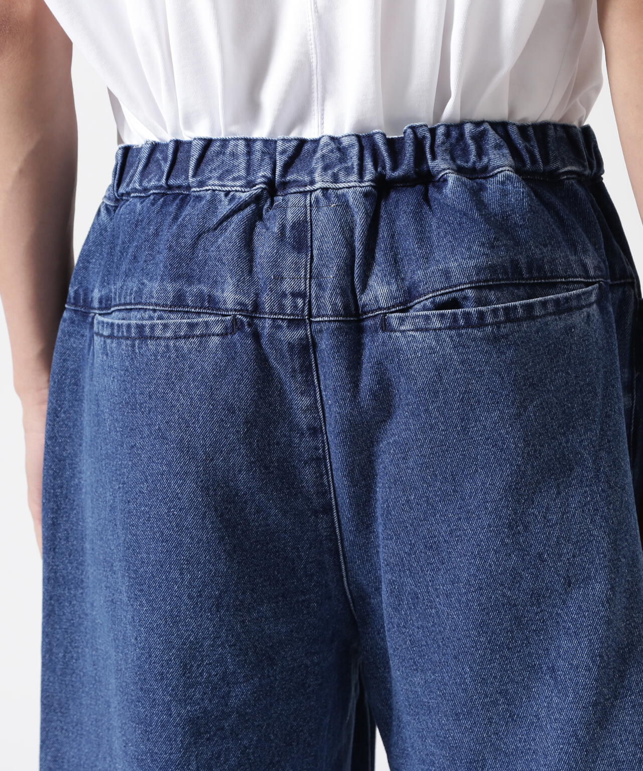 B omnivore/ビーオムニボー DENIM WIDE SHORTS デニムワイドショーツ