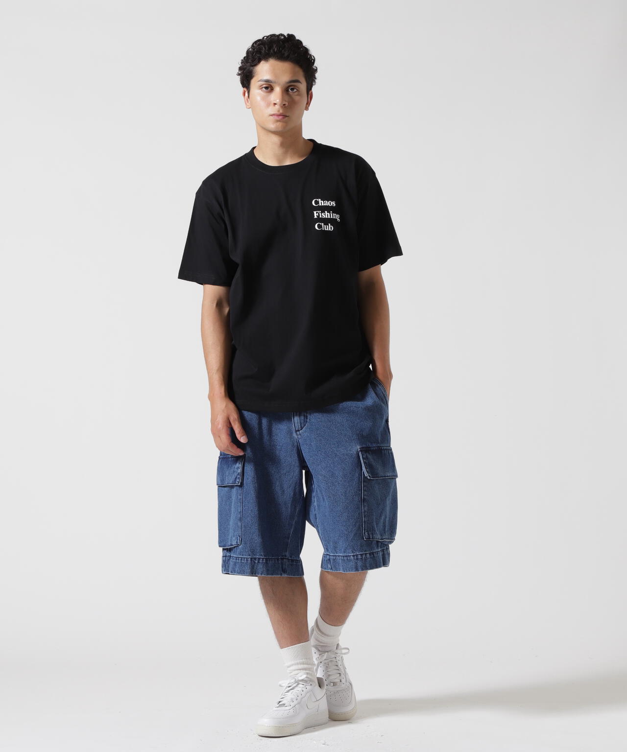 B omnivore/ビーオムニボー DENIM CARGO SHORTS デニムカーゴショーツ