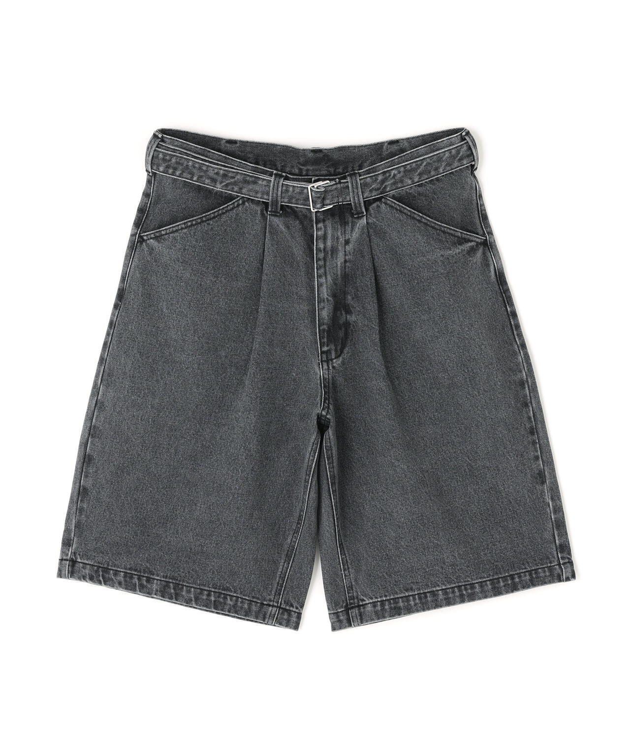 B omnivore/ビーオムニボー DENIM BELT SHORTS デニムベルトショーツ