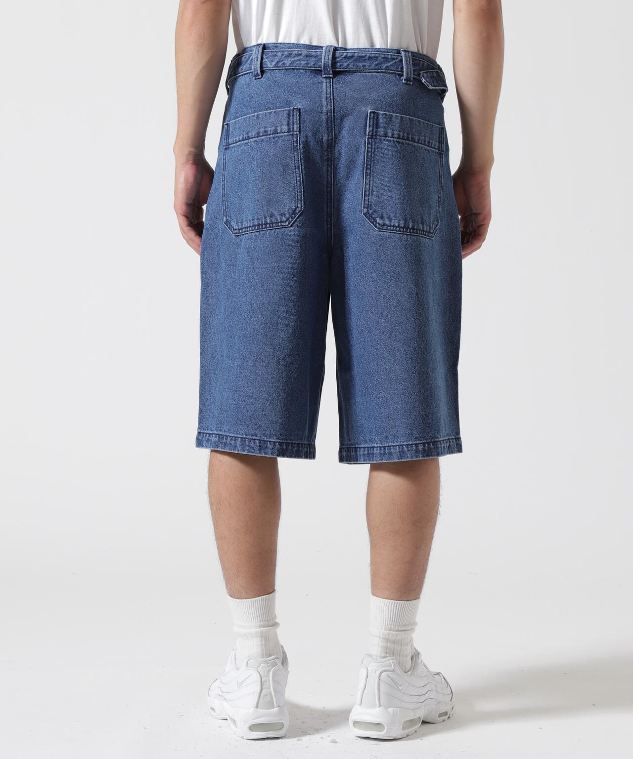 B omnivore/ビーオムニボー DENIM BELT SHORTS デニムベルトショーツ
