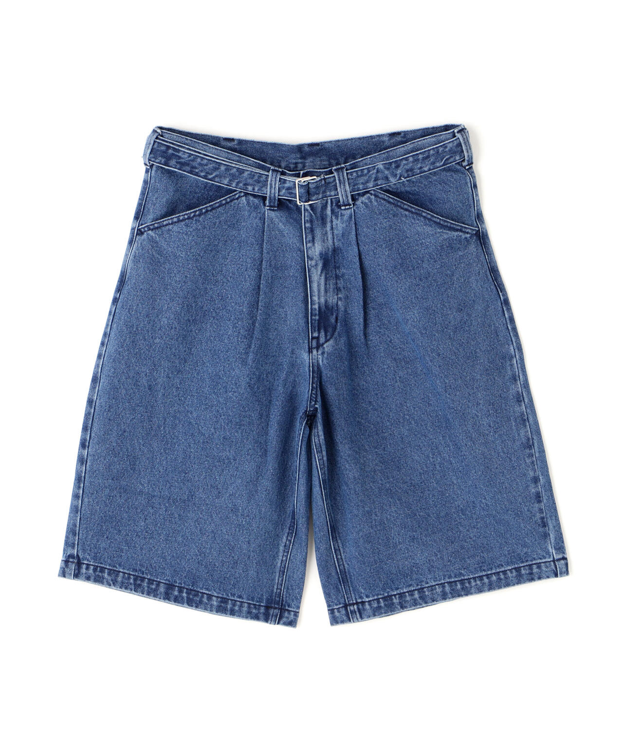 B omnivore/ビーオムニボー DENIM BELT SHORTS デニムベルトショーツ