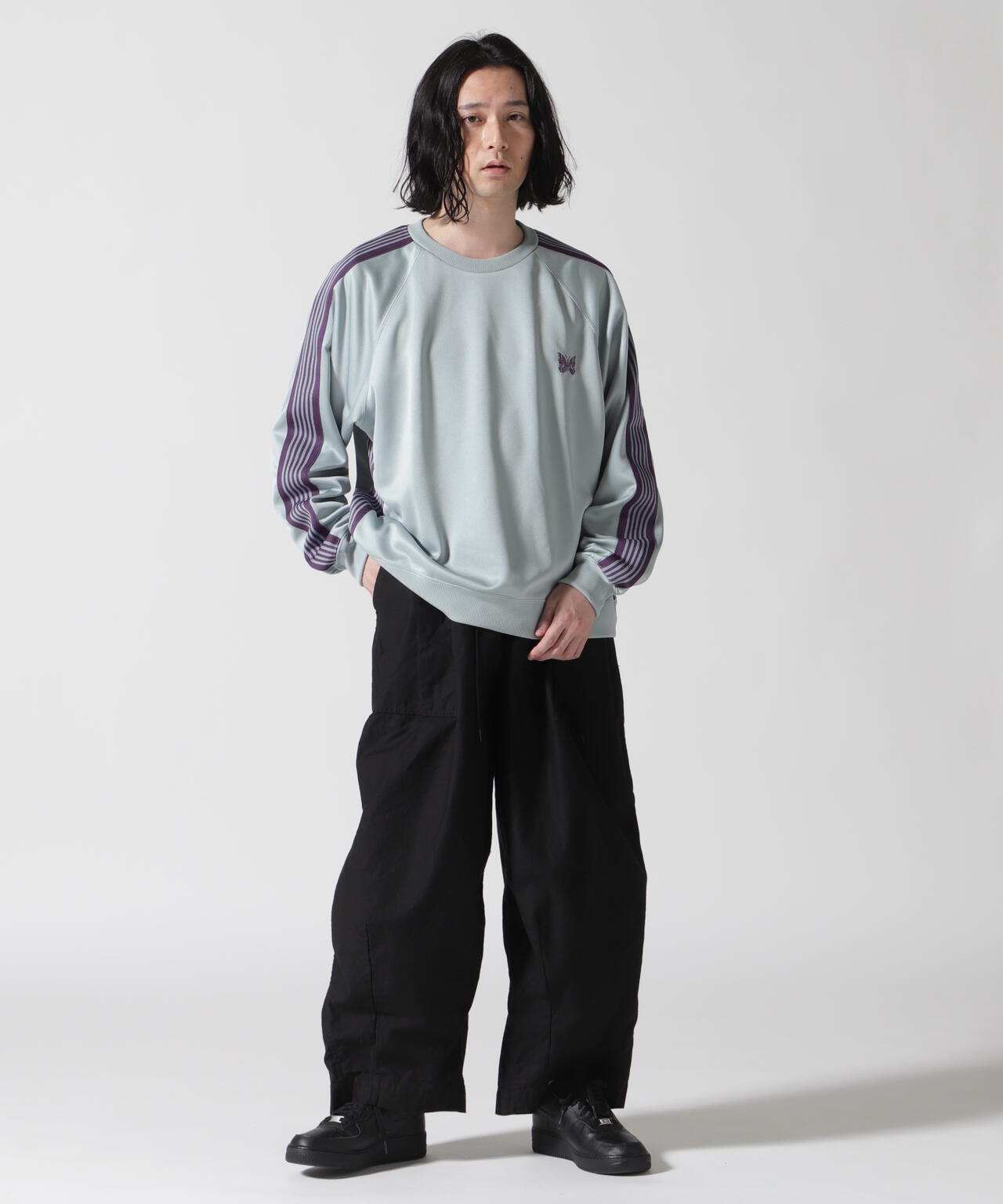 Needles/ニードルズ Track Crew Neck Sh-Poly Smooth