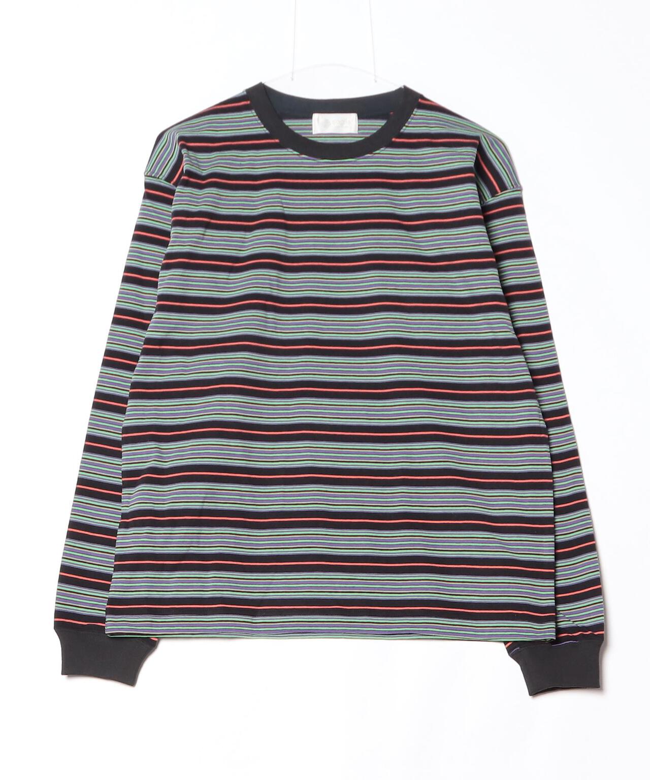 SOGLIA/ソリア OPEN END MULTI BORDER LS TEE ボーダーT