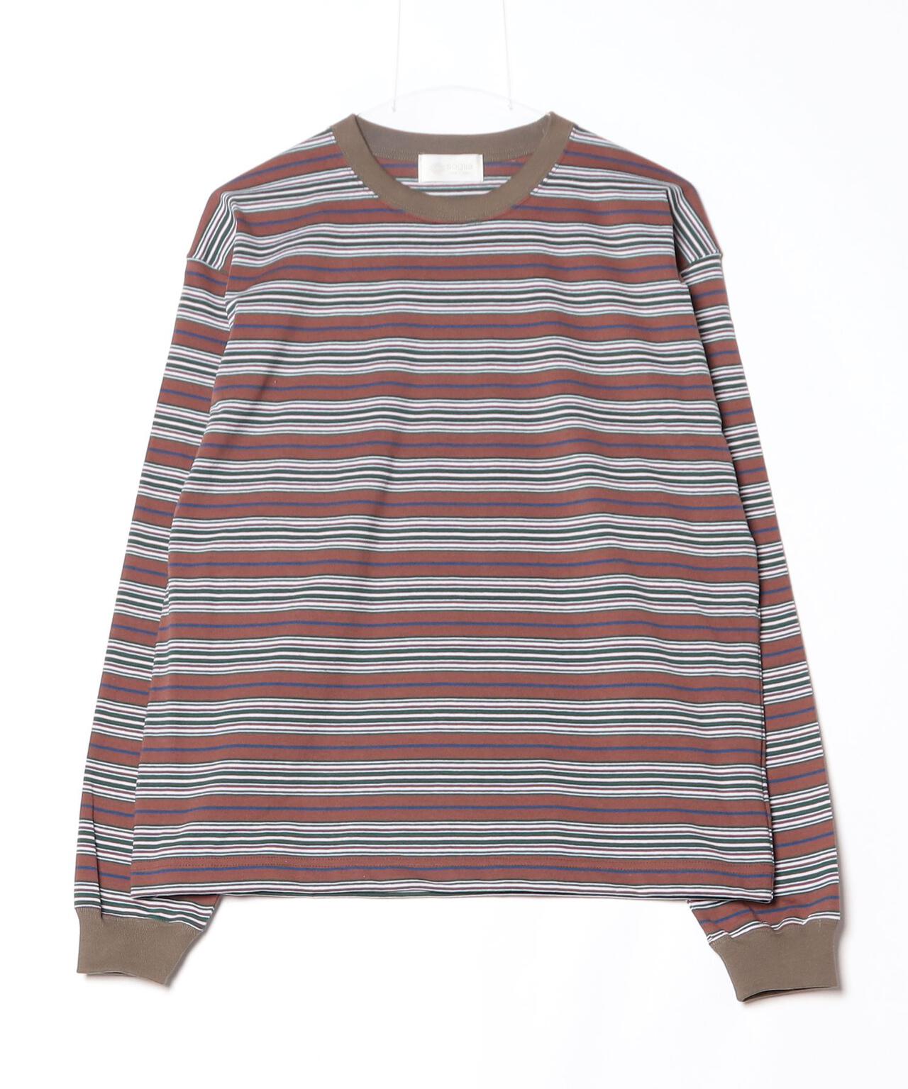 SOGLIA/ソリア OPEN END MULTI BORDER LS TEE ボーダーT